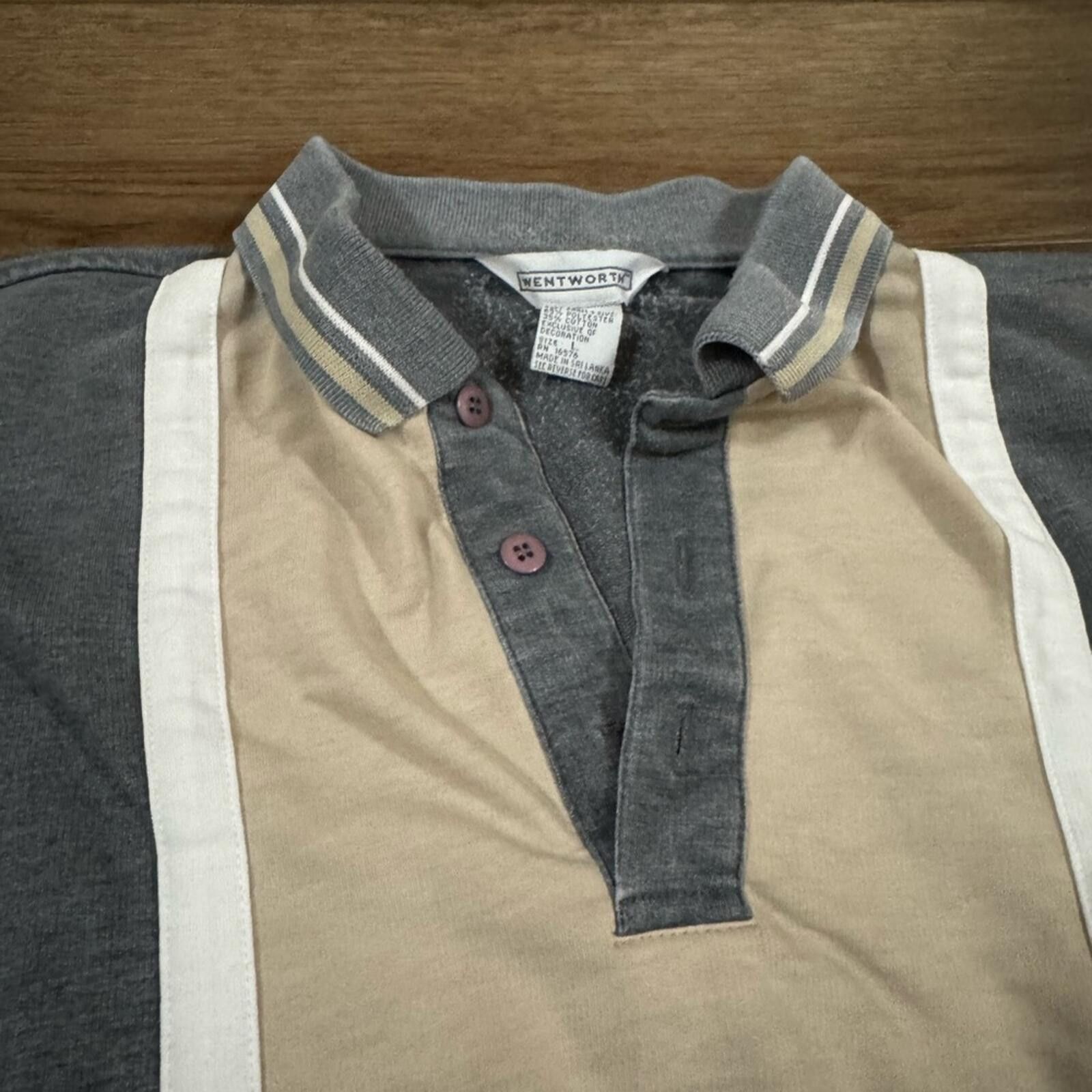 Other Vintage 90s Wentworth Polo Pocket Striped Shirt Preppy Size US L / EU 52-54 / 3 - 3 Thumbnail