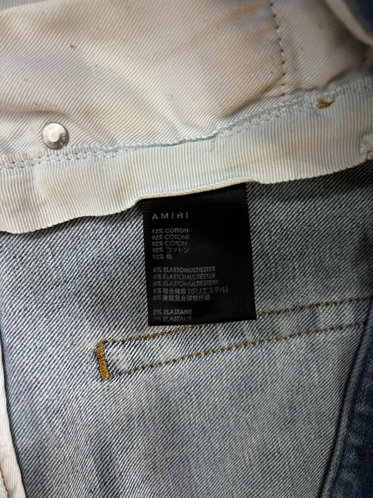 Amiri Amiri MX1 Blue Denim Jeans Black Bandana Patch-Size 38 Size US 38 / EU 54 - 5 Thumbnail