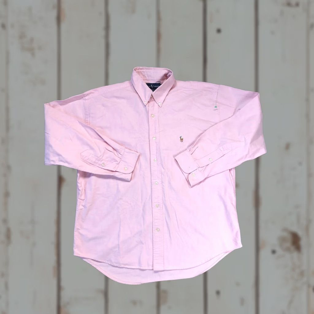 Ralph Lauren Ralph Lauren Shirt Mens Large Pink Oxford Long Sleeve Button Down Pony Logo Size US L / EU 52-54 / 3 - 1 Thumbnail