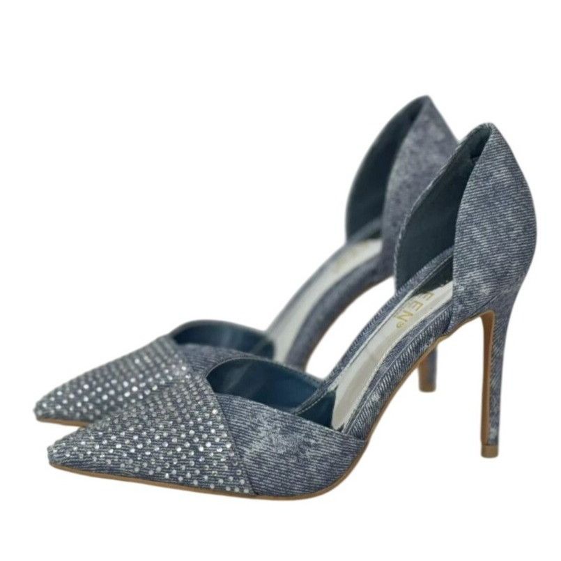 Other KAYLEEN / Net-26 / Blue Deni / Rhinestone / Pointed-Toe Pum Size US 9 / IT 39 - 2 Thumbnail