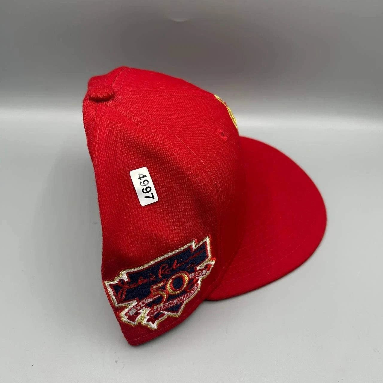 New Era Los Angeles LA Angels Hat Men 7 3/8 Red Yellow MLB Fitted Size ONE SIZE - 10 Thumbnail