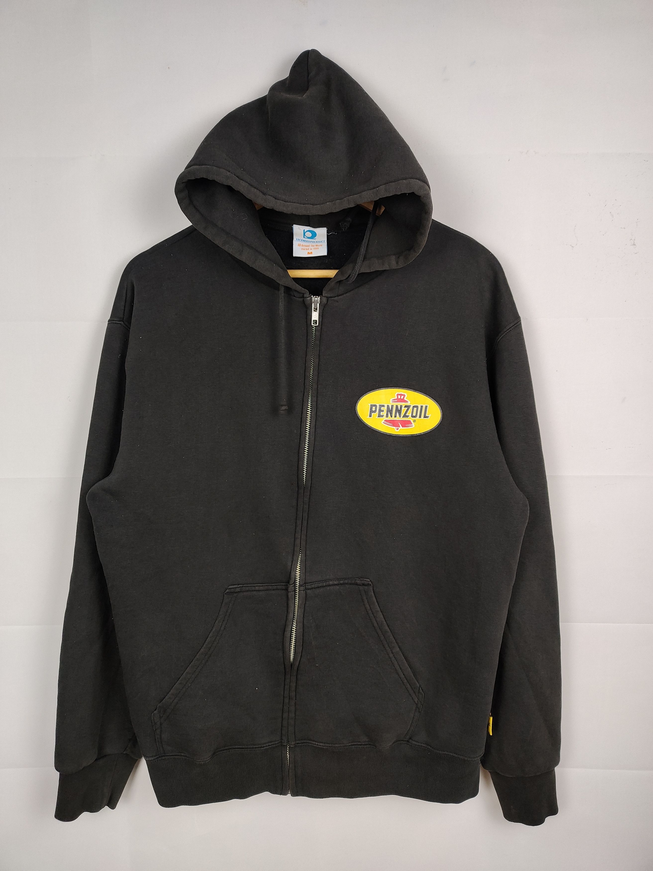 Vintage Vintage Pennzoil Zipper Hoodie Sweatshirt Size US M / EU 48-50 / 2 - 2 Thumbnail