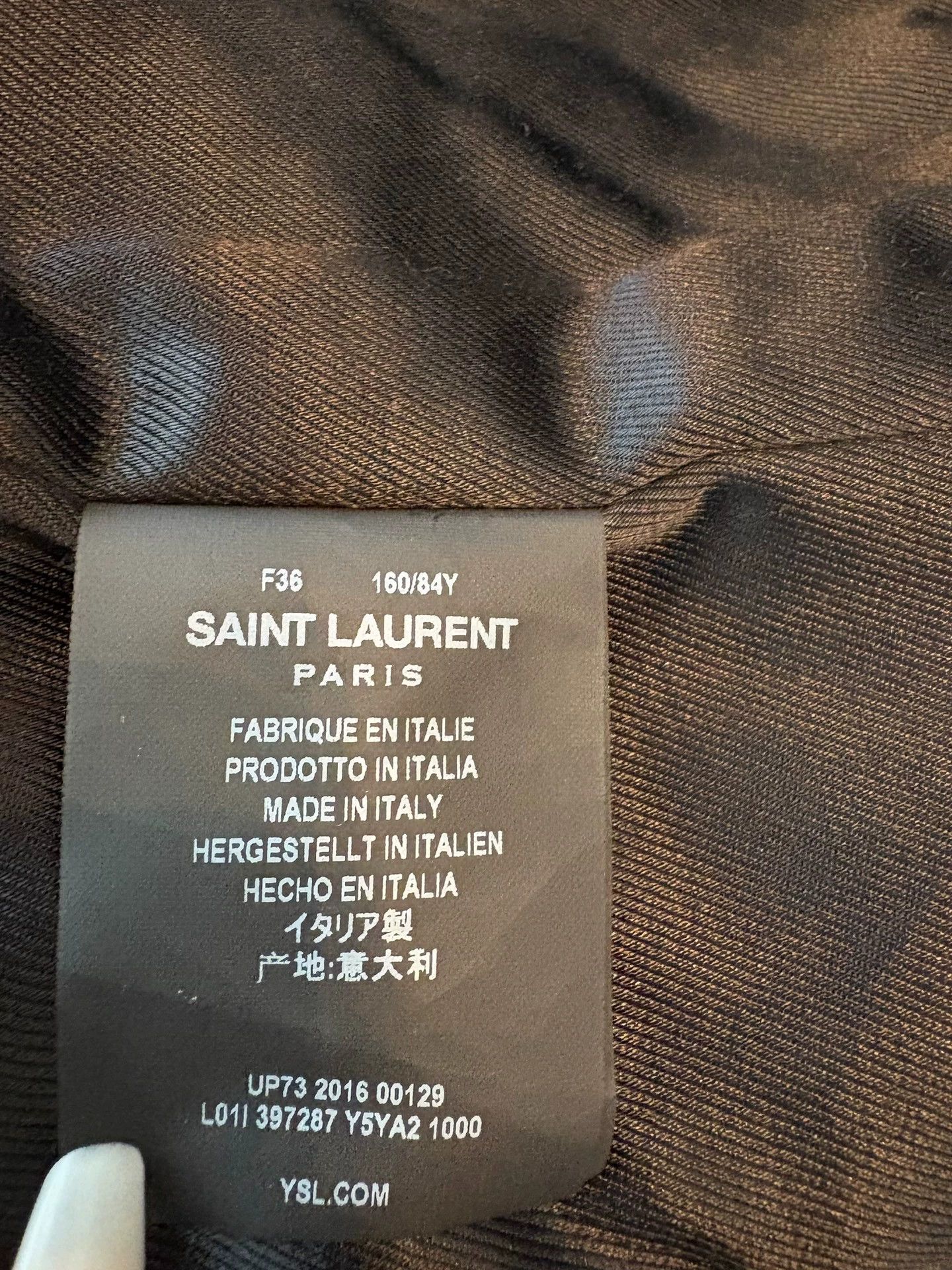 Saint Laurent Paris YSL Leather Jacket Liu Yifei Size XS / US 0-2 / IT 36-38 - 5 Thumbnail