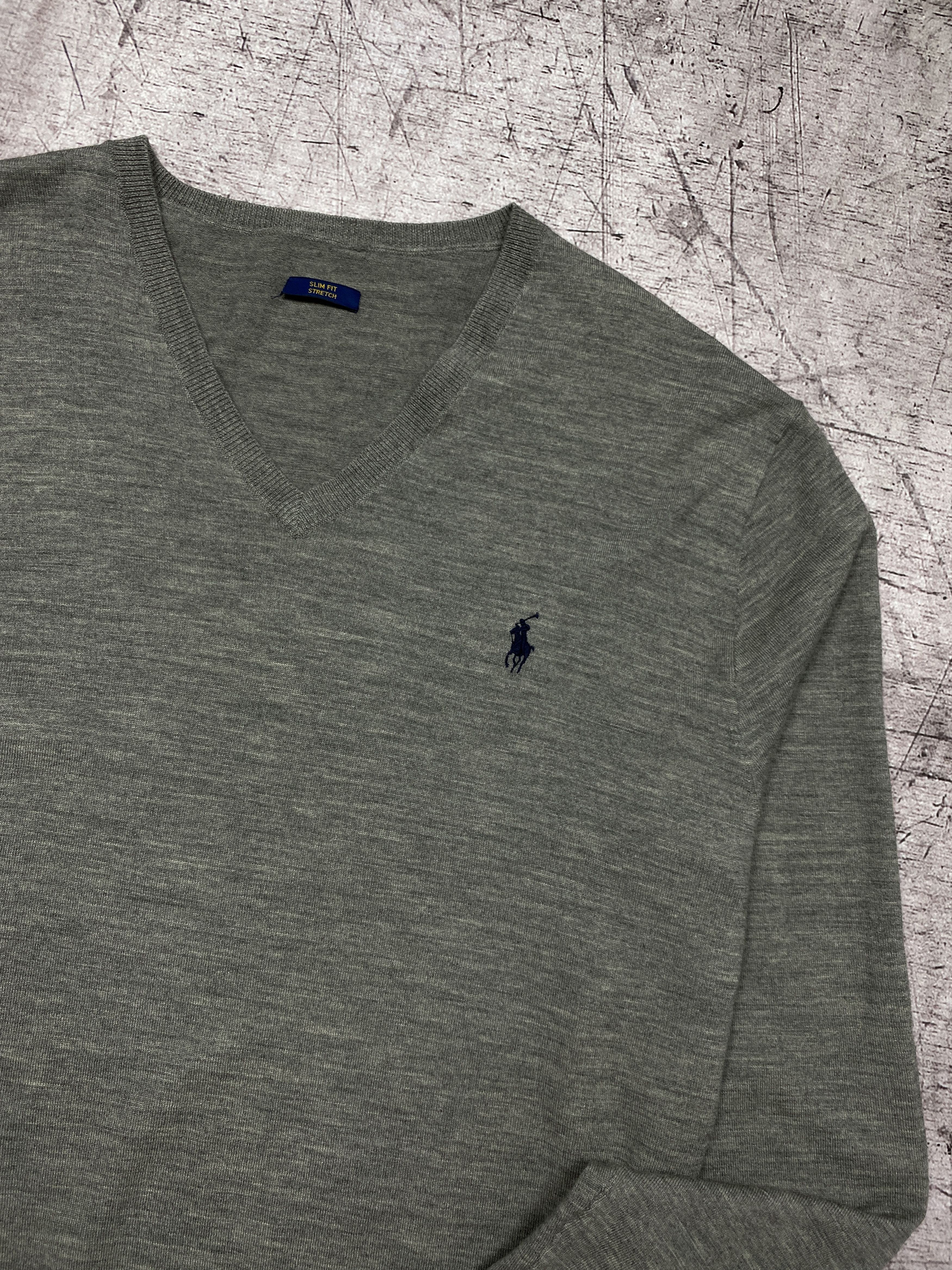 Polo Ralph Lauren × Ralph Lauren Polo Ralph Lauren Vintage Mens V-neck Wool Knit Sweater Size US L / EU 52-54 / 3 - 2 Thumbnail