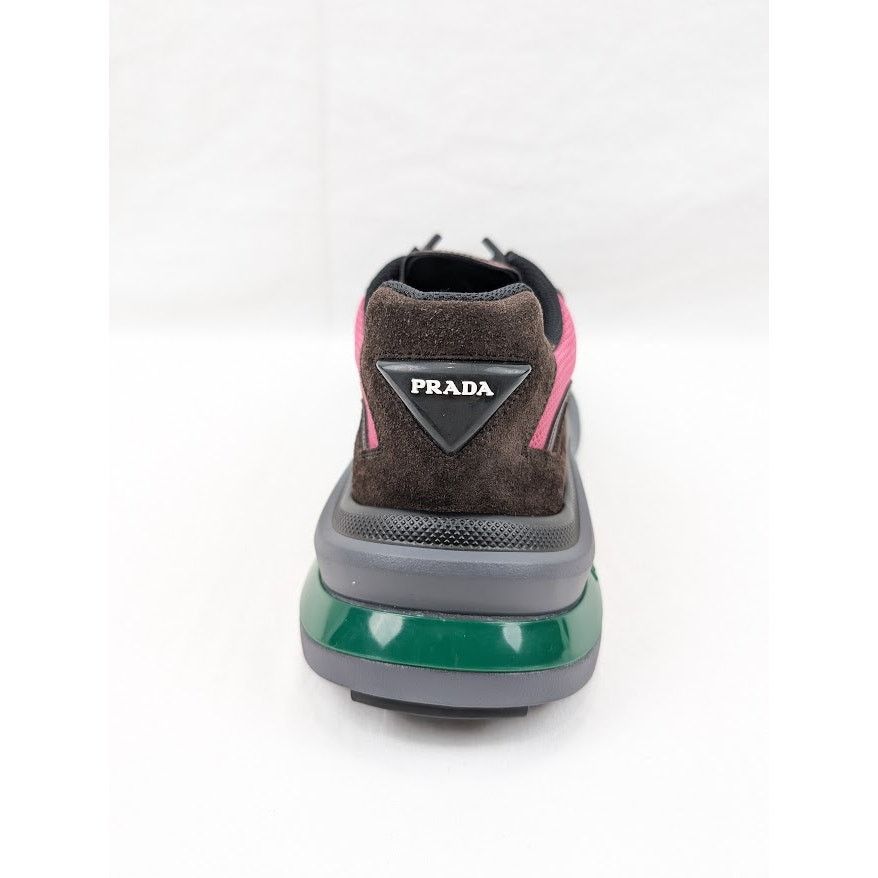 Prada o1rshd1 Brushed Leather Sneakers Bike Fabric Suede Size US 10 / EU 43 - 10 Thumbnail