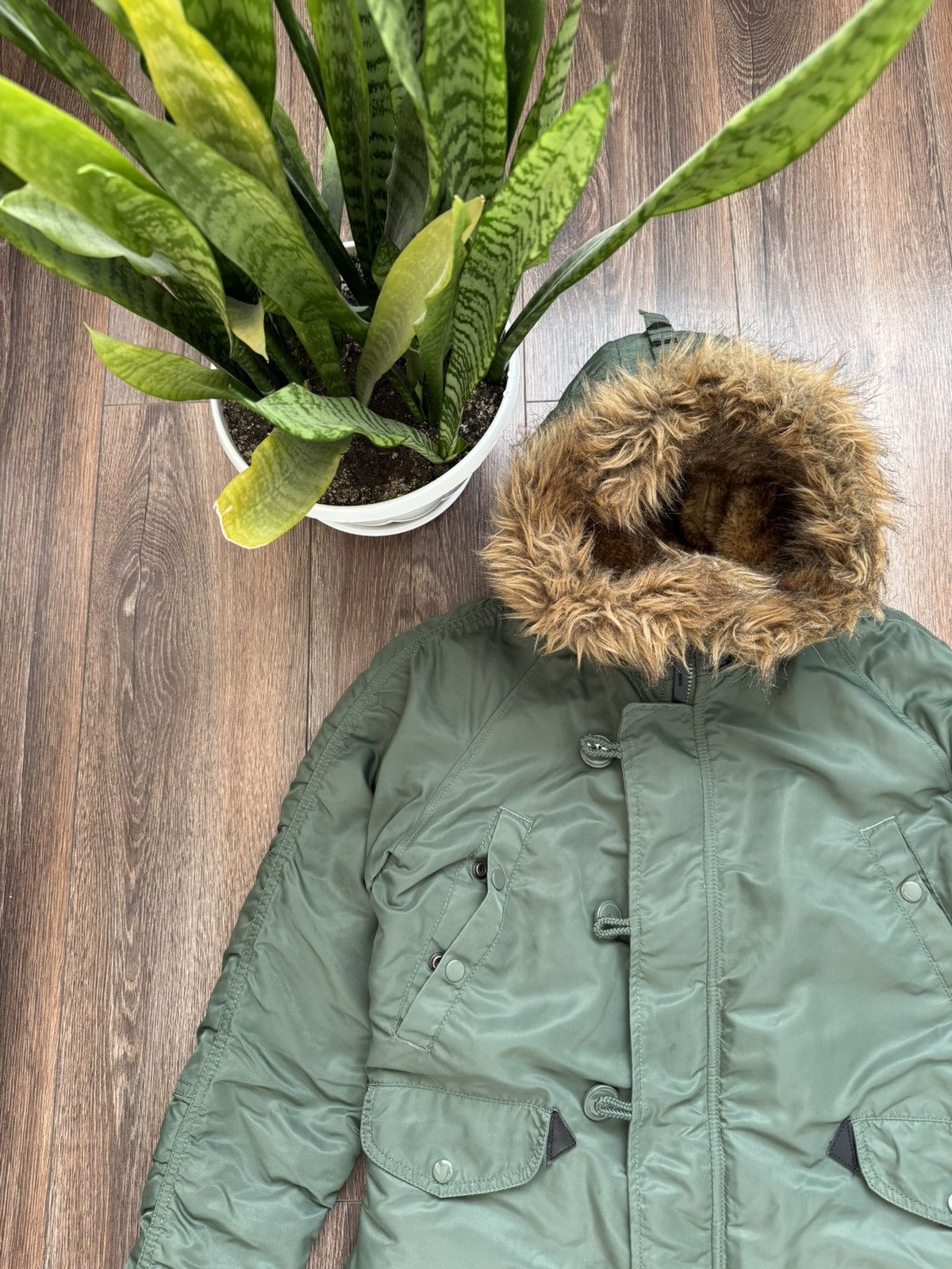 Alpha Industries Alpha Industries women’s S green bomber parka jacket Size S / US 4 / IT 40 - 2 Thumbnail