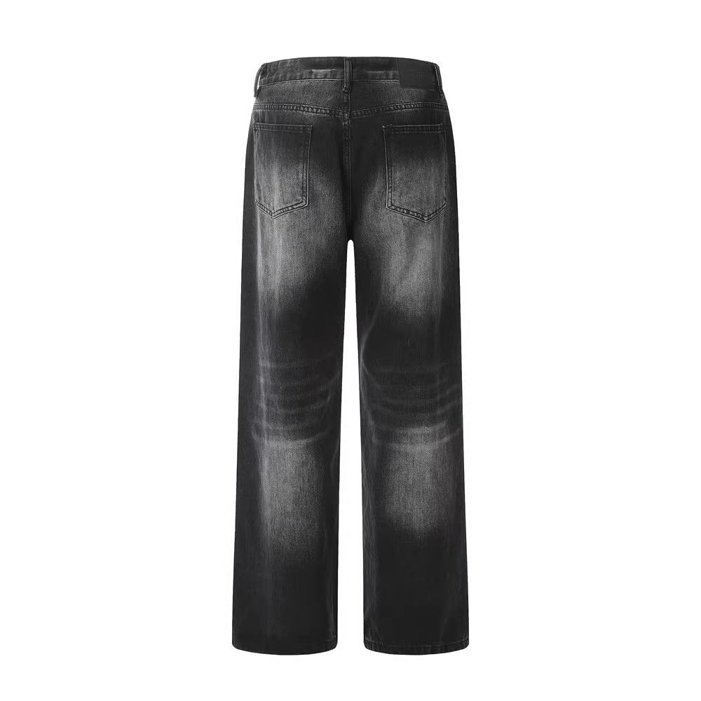Japanese Brand × Jean Men's retro loose distressed contrast washed jeans y2k Size US 34 / EU 50 - 2 Thumbnail