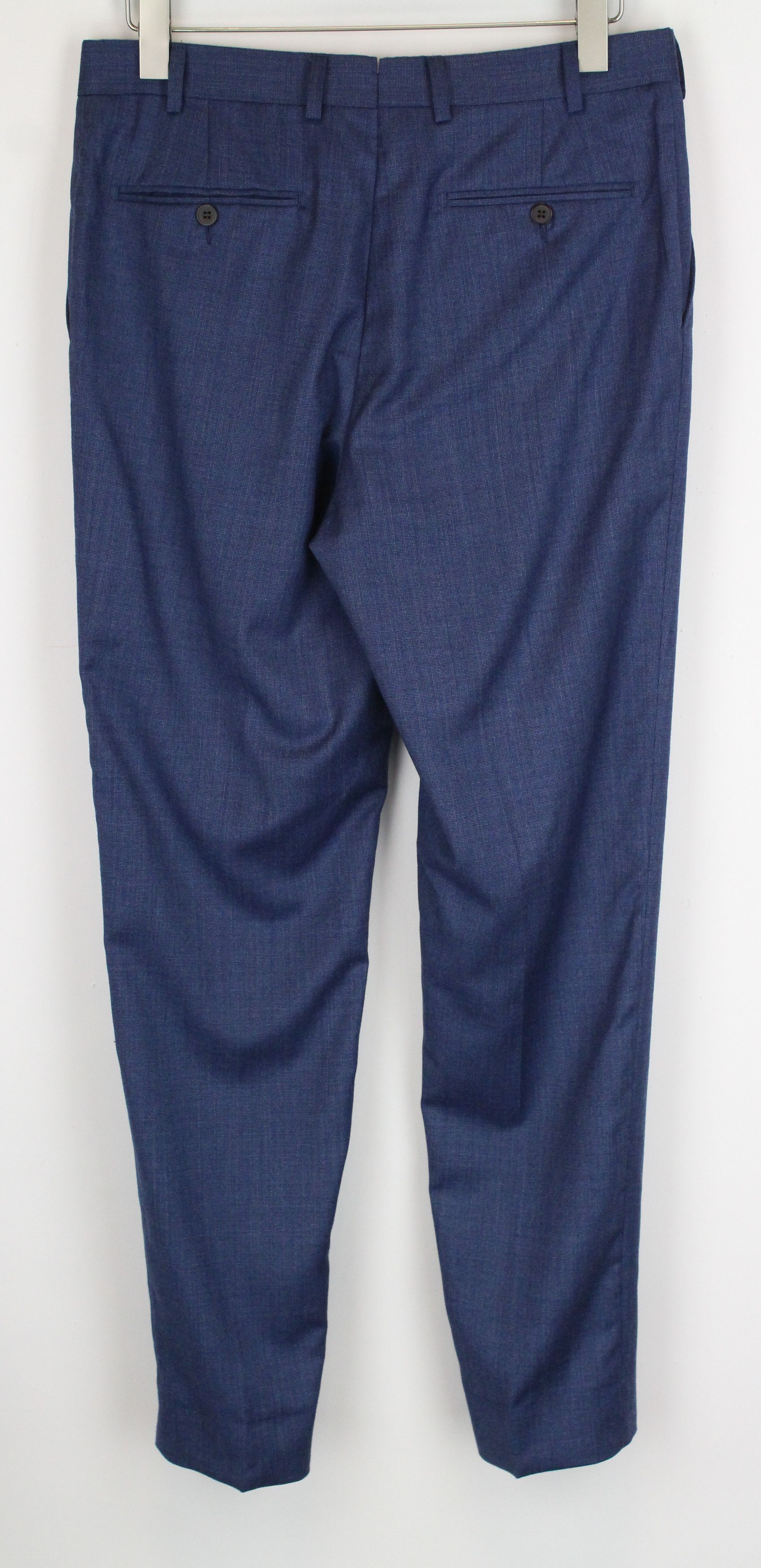 Suitsupply LAZIO UK36S Slim Blue Wool Pleated Suit 61043 Size 36S - 6 Thumbnail