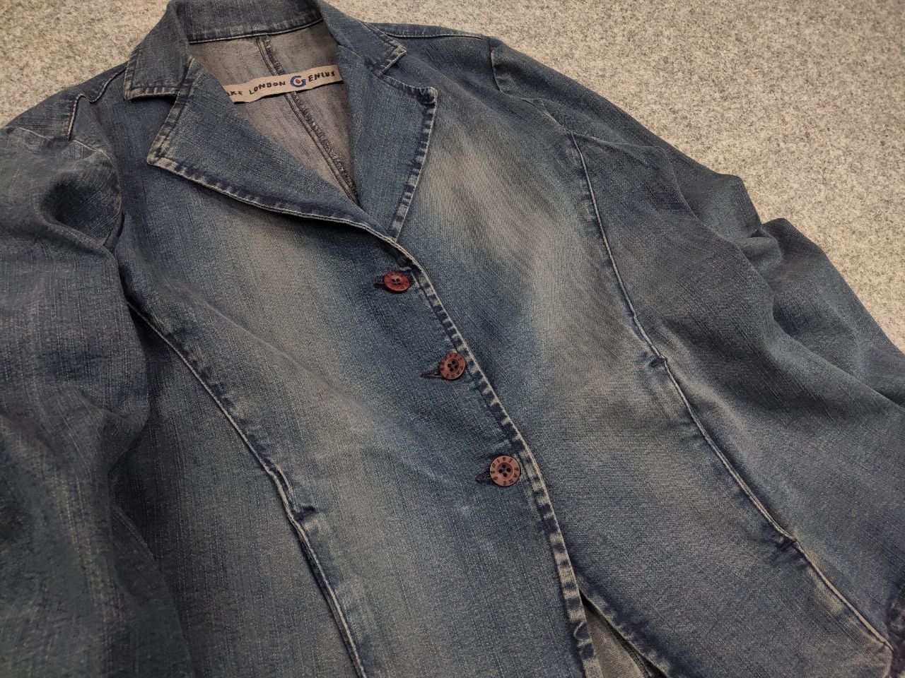 Fake London Genius Vintage Fake London Genius denim blazer jacket Y2k Style Size M / US 6-8 / IT 42-44 - 11 Thumbnail
