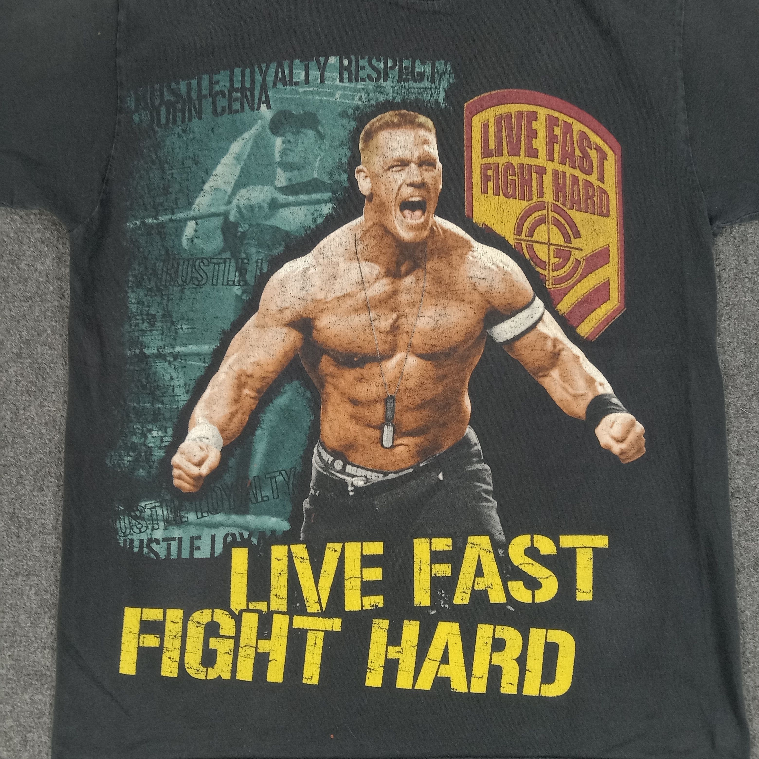 Vintage × WWE × WWF John Cena WWE Live Fast Fight Hard Tshirt Size US M / EU 48-50 / 2 - 2 Thumbnail