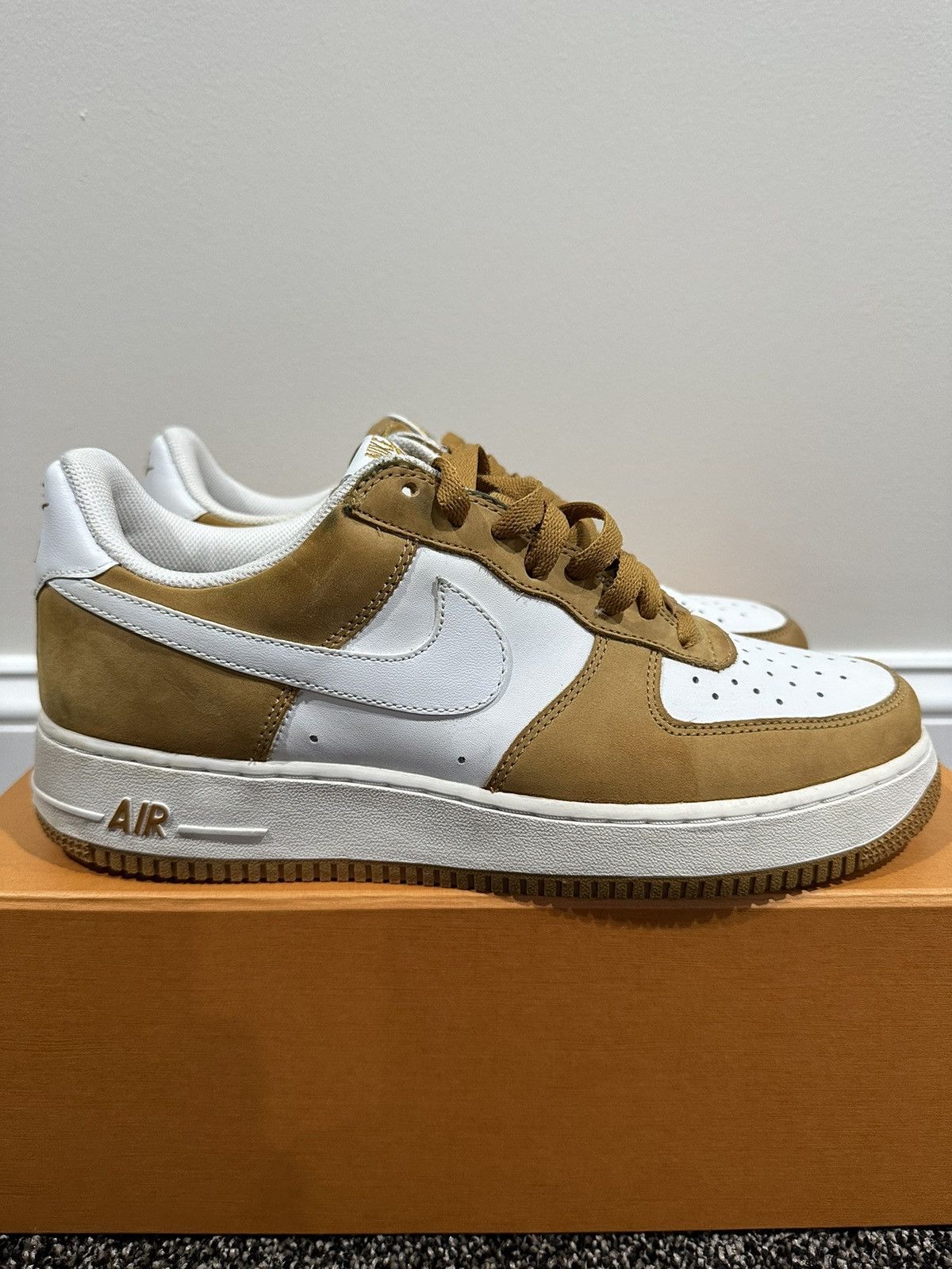 Nike Nike Air Force 1 Low Barcode Wheat 2006 Sneaker Size US 9.5 / EU 42-43 - 2 Thumbnail
