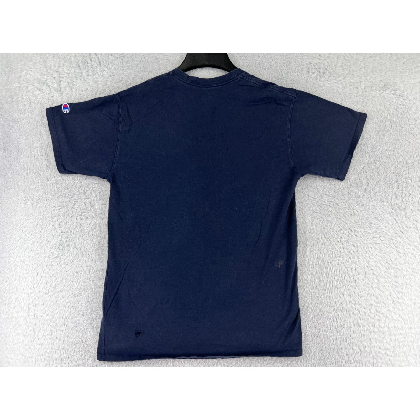 Champion Champion Shirt Men M Blue Embroidered Logo Short Sleeve V-Neck Cotton Jersey - Athletic Fit, - 90s/Logo/Sports Theme - Mens Size US M / EU 48-50 / 2 - 2 Thumbnail