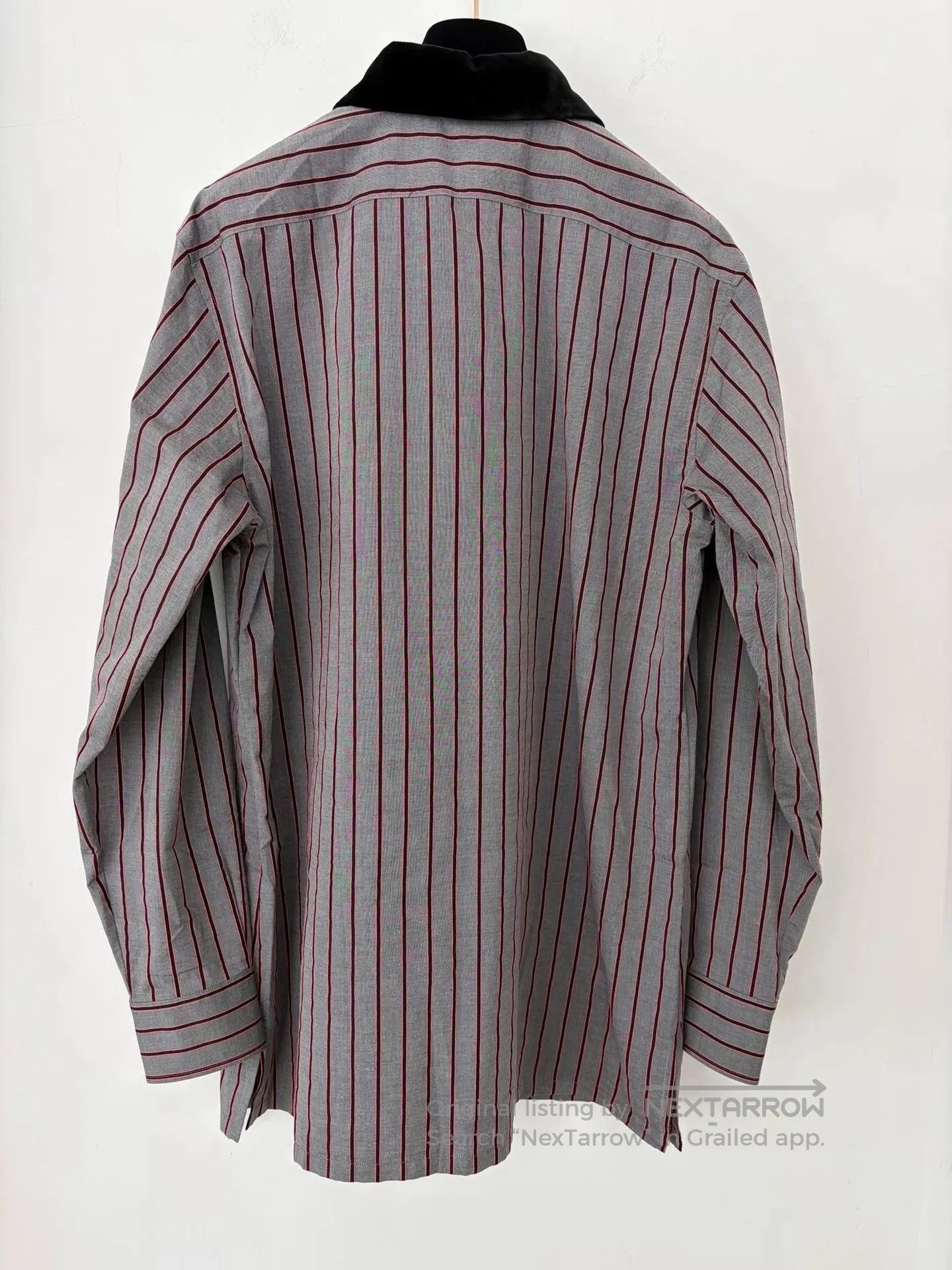 Chanel Chanel Striped Shirt with Velvet Collar. Size US XL / EU 56 / 4 - 2 Thumbnail