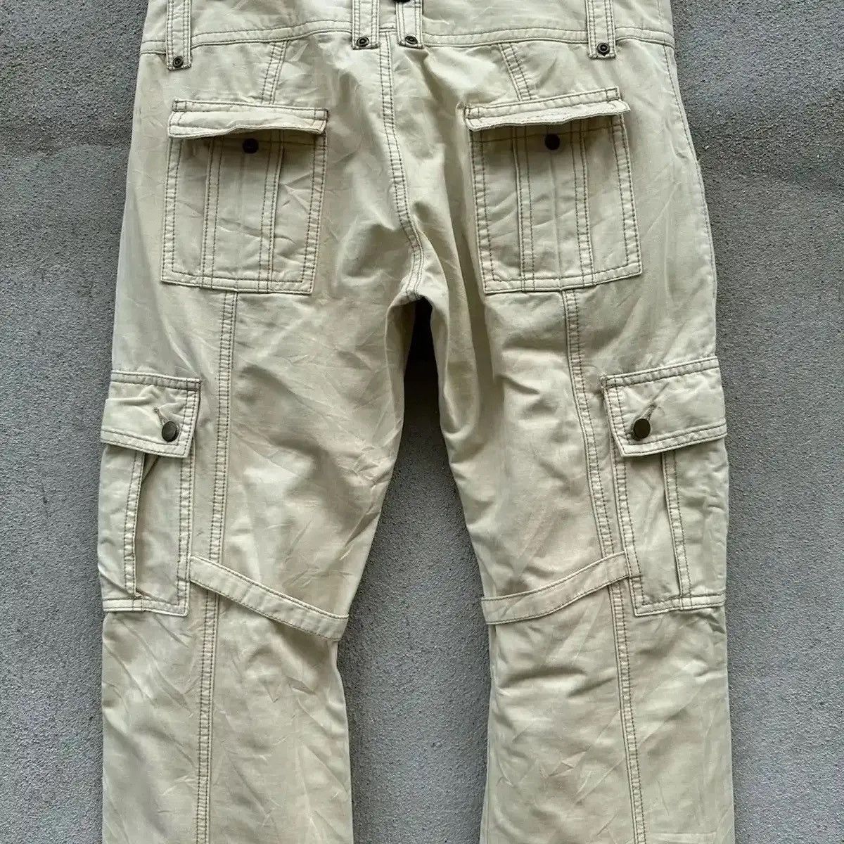 If Six Was Nine ‼️ FLARE BOOTCUT🔥AVIREX PARACHUTTE BONDAGE PUNK CARGO PANTS Size US 29 - 12 Thumbnail