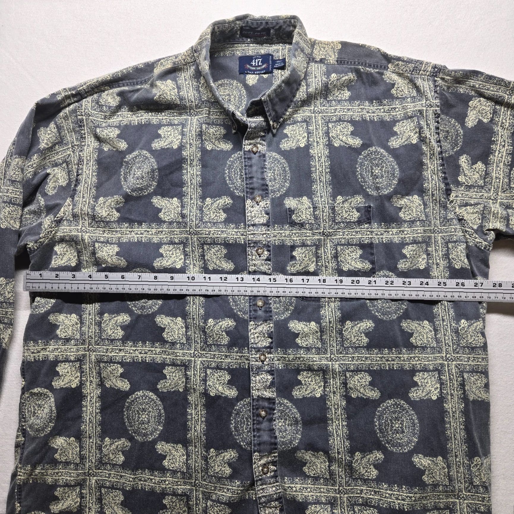 Van Heusen Van Heusen Button-Up Shirt Adult Men 2XLT Tall Long Sleeve Check Multicolor Casual Size US XXL / EU 58 / 5 - 4 Thumbnail