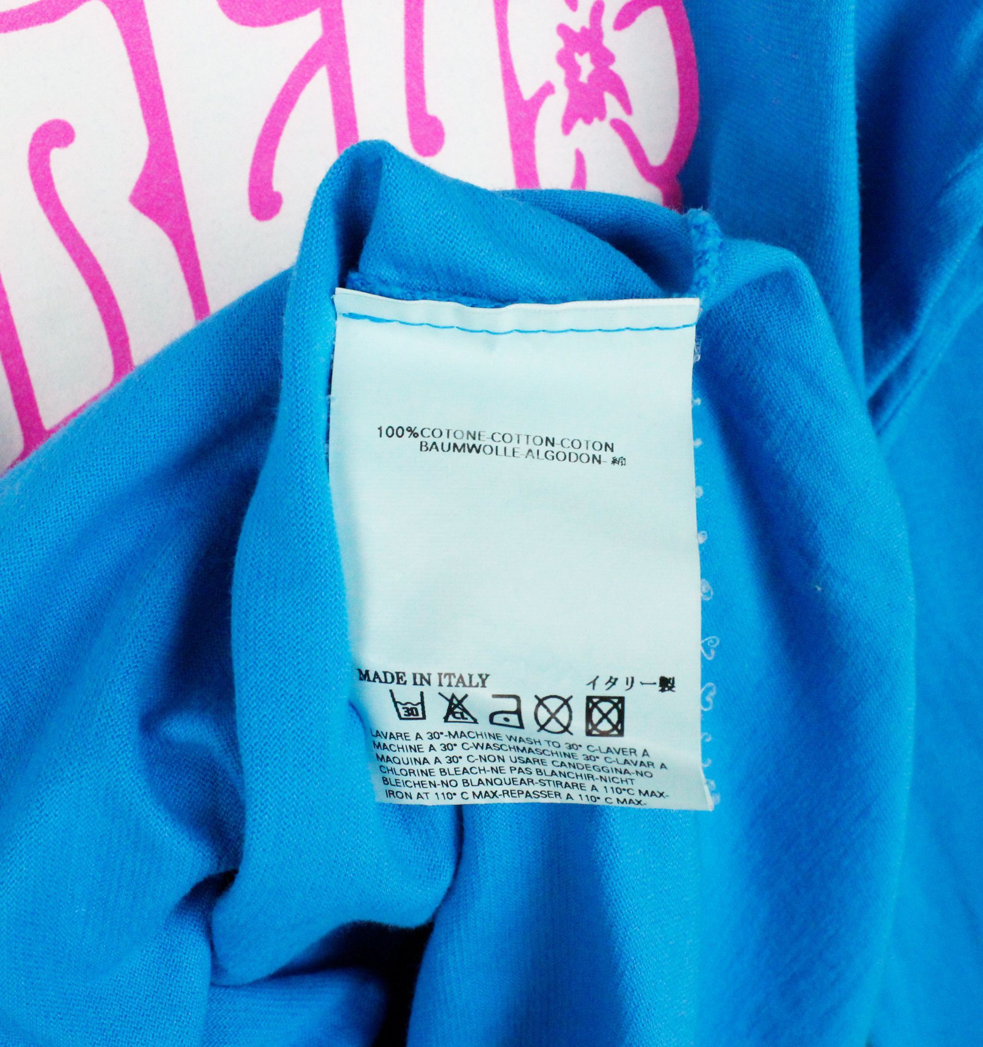 Dsquared2 Dsquared2 Blue Aloha Motherfucker Distressed L/S T-Shirt Size US XS / EU 42 / 0 - 4 Thumbnail