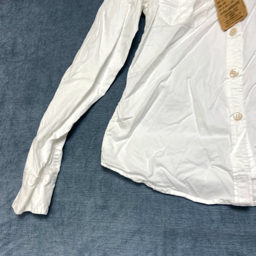 Vintage Civilianaire Wash And Wear Shirt Womens Medium White Cotton Pockets Button Up Size M / US 6-8 / IT 42-44 - 2 Thumbnail