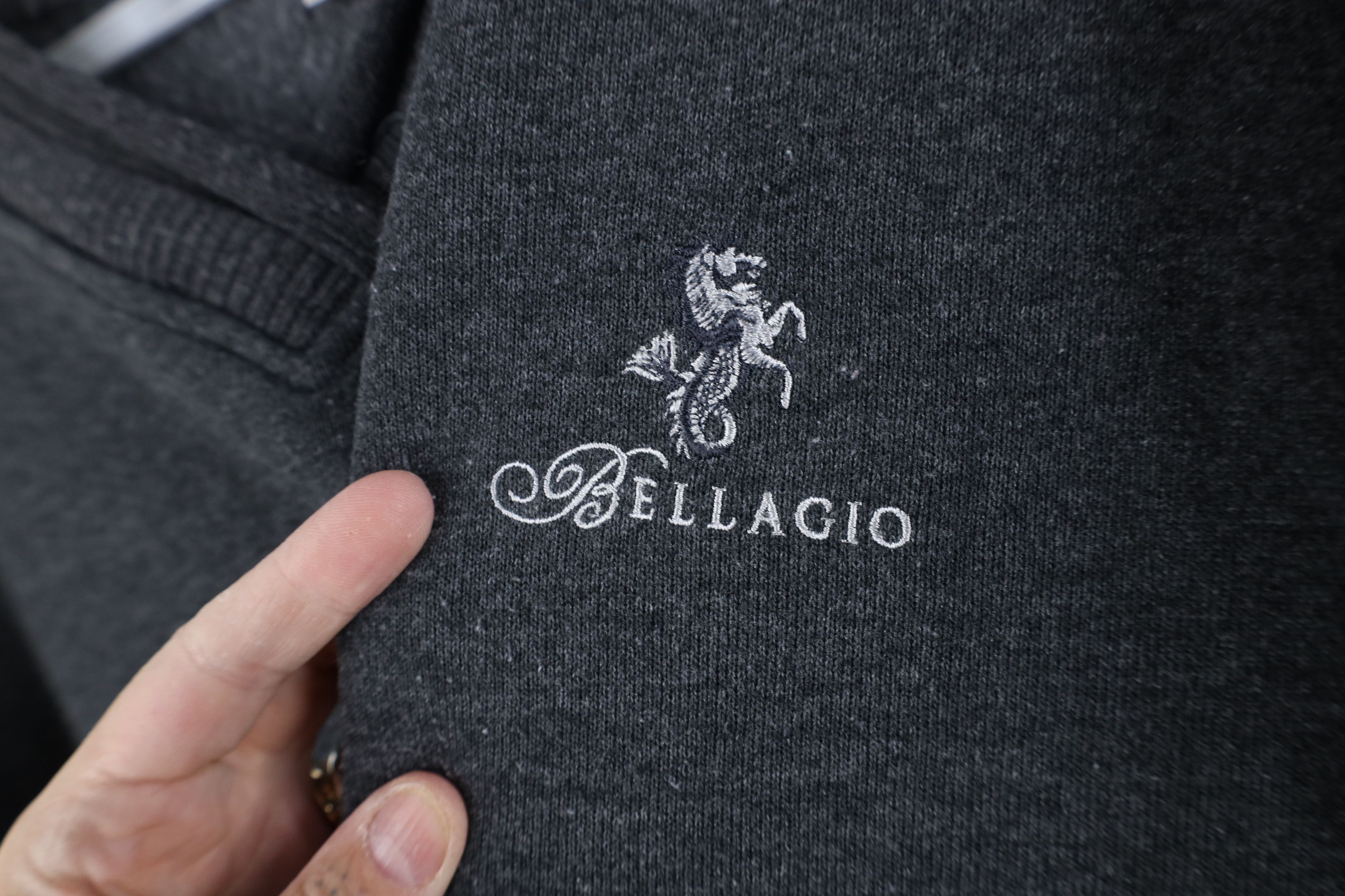 Vintage Vintage 90s Bellagio Las Vegas Marled Sweatshirt Size L / US 10 / IT 46 - 4 Thumbnail