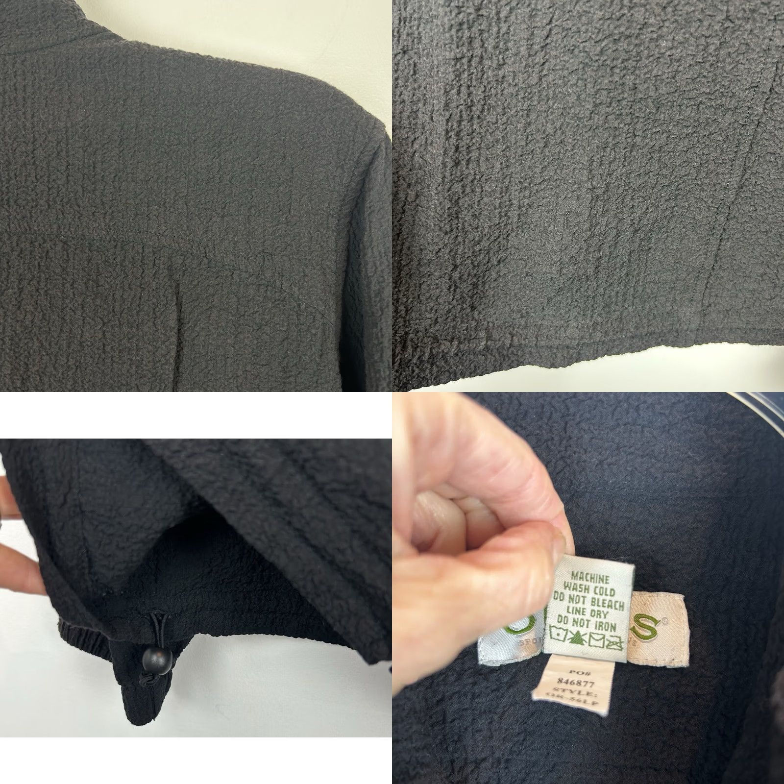 Orvis Orvis Jacket Womens L Black Lightweight Full Zip Textile Rayon Blend Cinch Textured Basic Jacket Women L Black Size L / US 10 / IT 46 - 8 Thumbnail