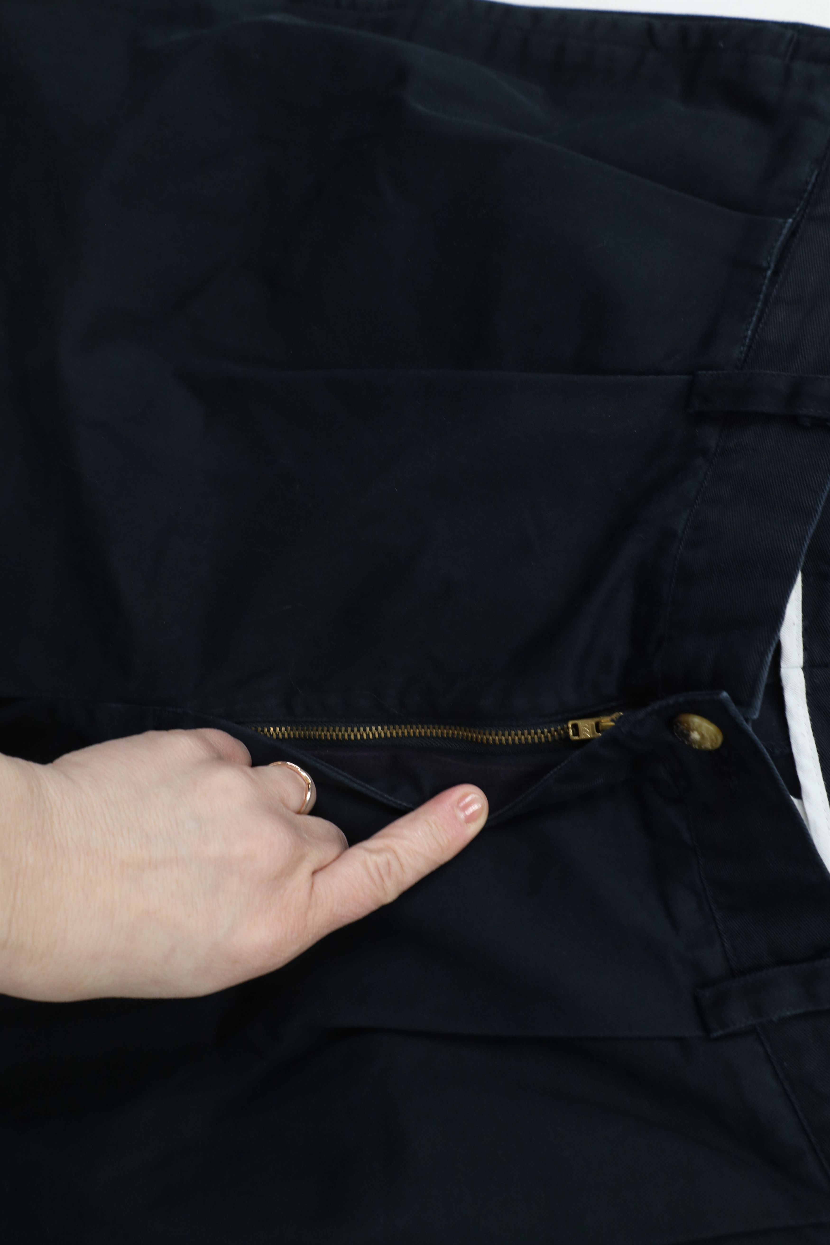 Nautica × Vintage Vintage 90s Nautica Spell Pleated Wide Leg Chino Pants Blue Size US 34 / EU 50 - 6 Thumbnail