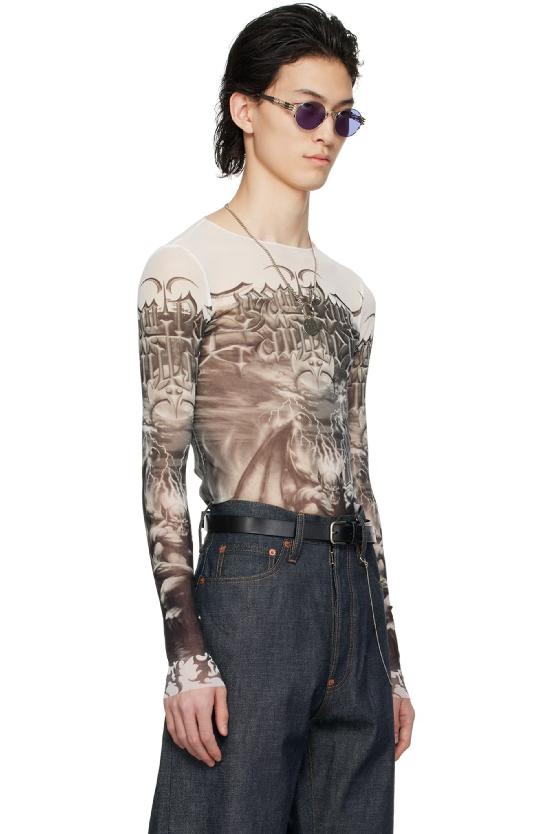Jean Paul Gaultier JEAN PAUL GAULTIER 'The Diablo' Long Sleeve T-Shirt Size US XL / EU 56 / 4 - 10 Thumbnail