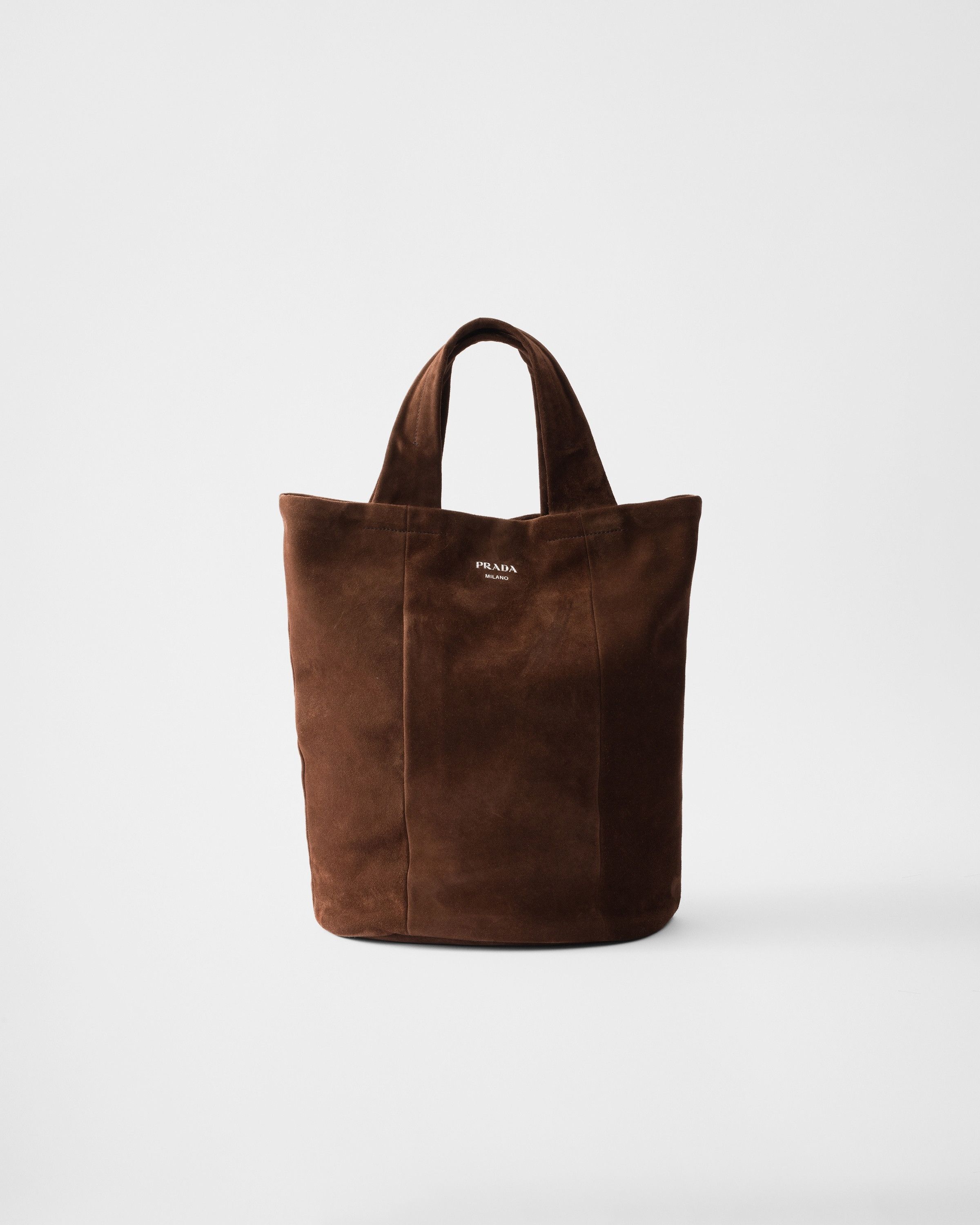 Prada o1bcso1str1025 Size: OS / Suede Tote Bag in Brown Size ONE SIZE - 1 Thumbnail
