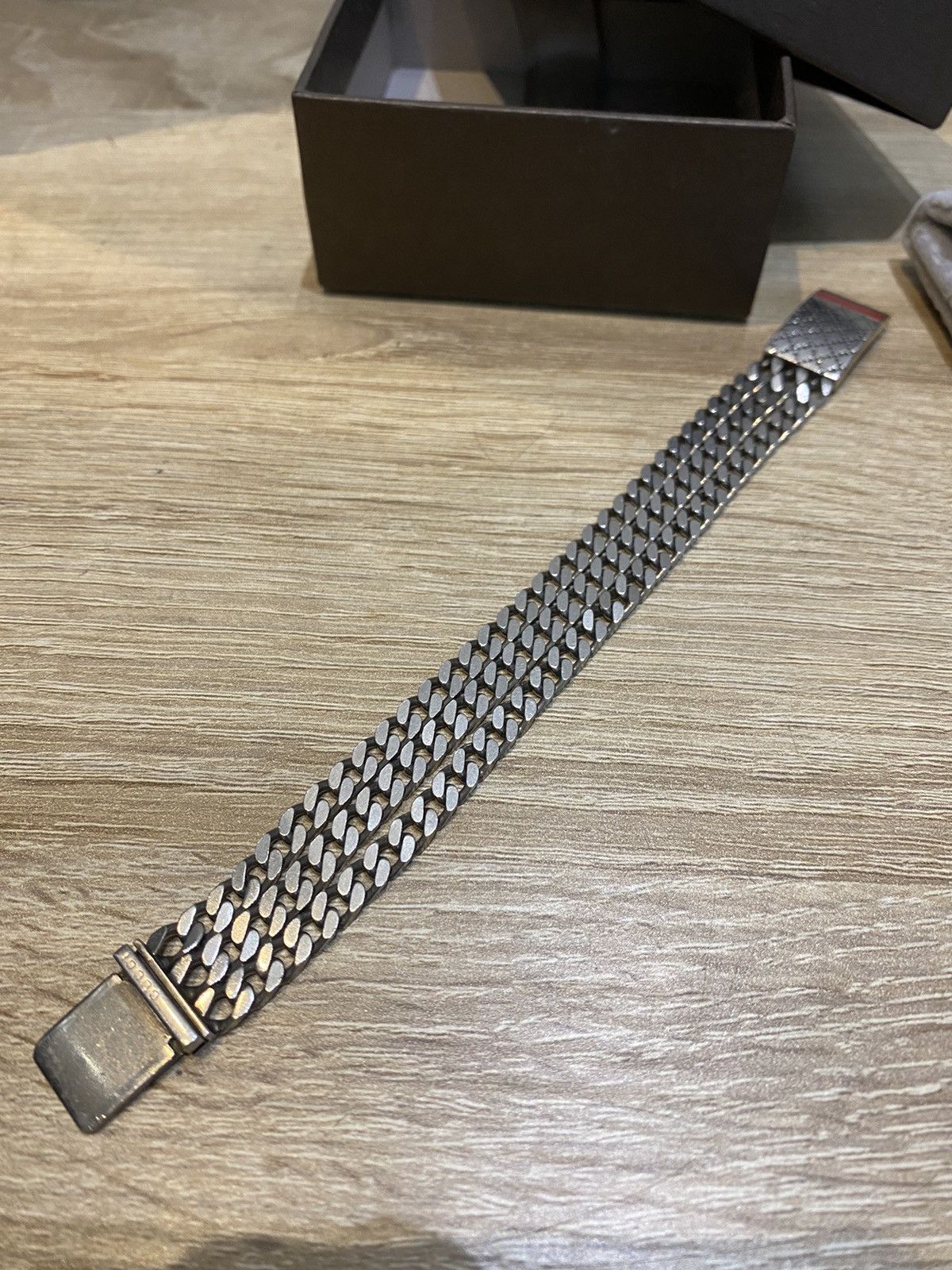 Gucci Authentic GUCCI Diamantissima Bracelet Silver 925 Kihei Size ONE SIZE - 2 Thumbnail