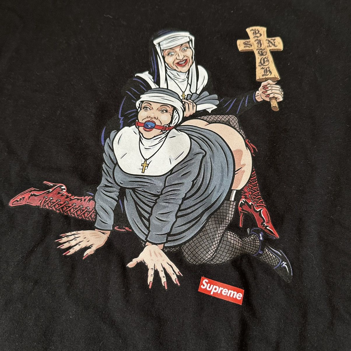 Supreme Supreme Nuns Tee Black Size US XL / EU 56 / 4 - 3 Thumbnail