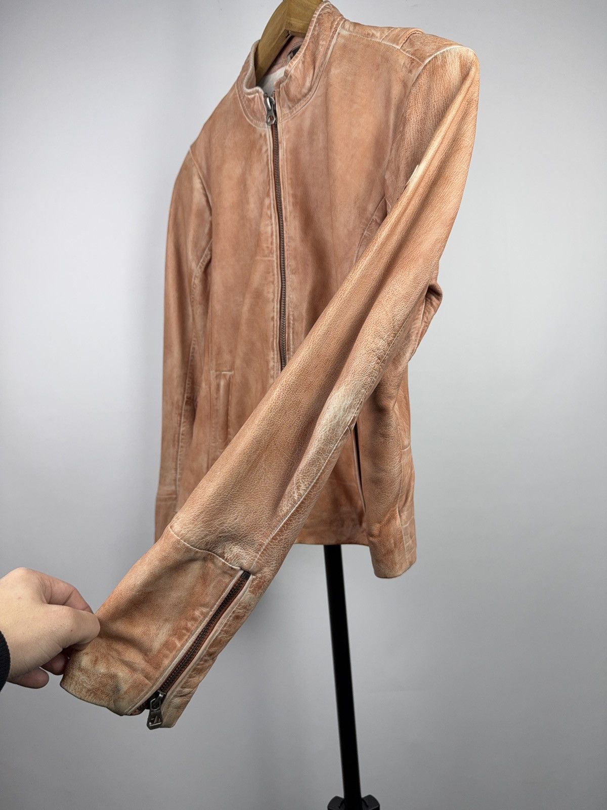 Genuine Leather Vintage 90s Gipsy Avant Garde Leather Biker MOTO Y2K Jacket Size S / US 4 / IT 40 - 6 Thumbnail