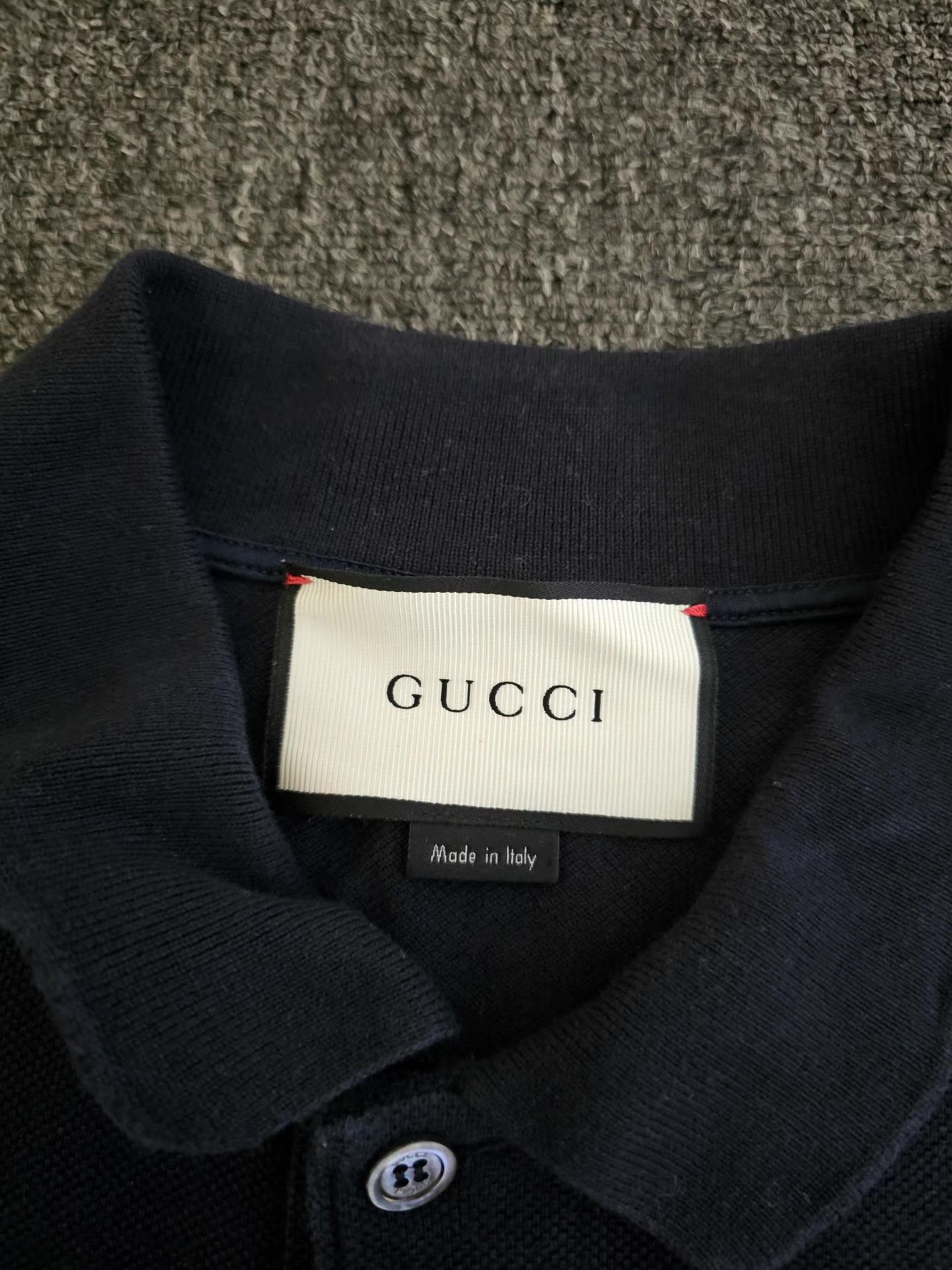 Gucci Gucci Black Short Sleeve Polo Shirt, Size US XL / EU 56 / 4 - 3 Thumbnail