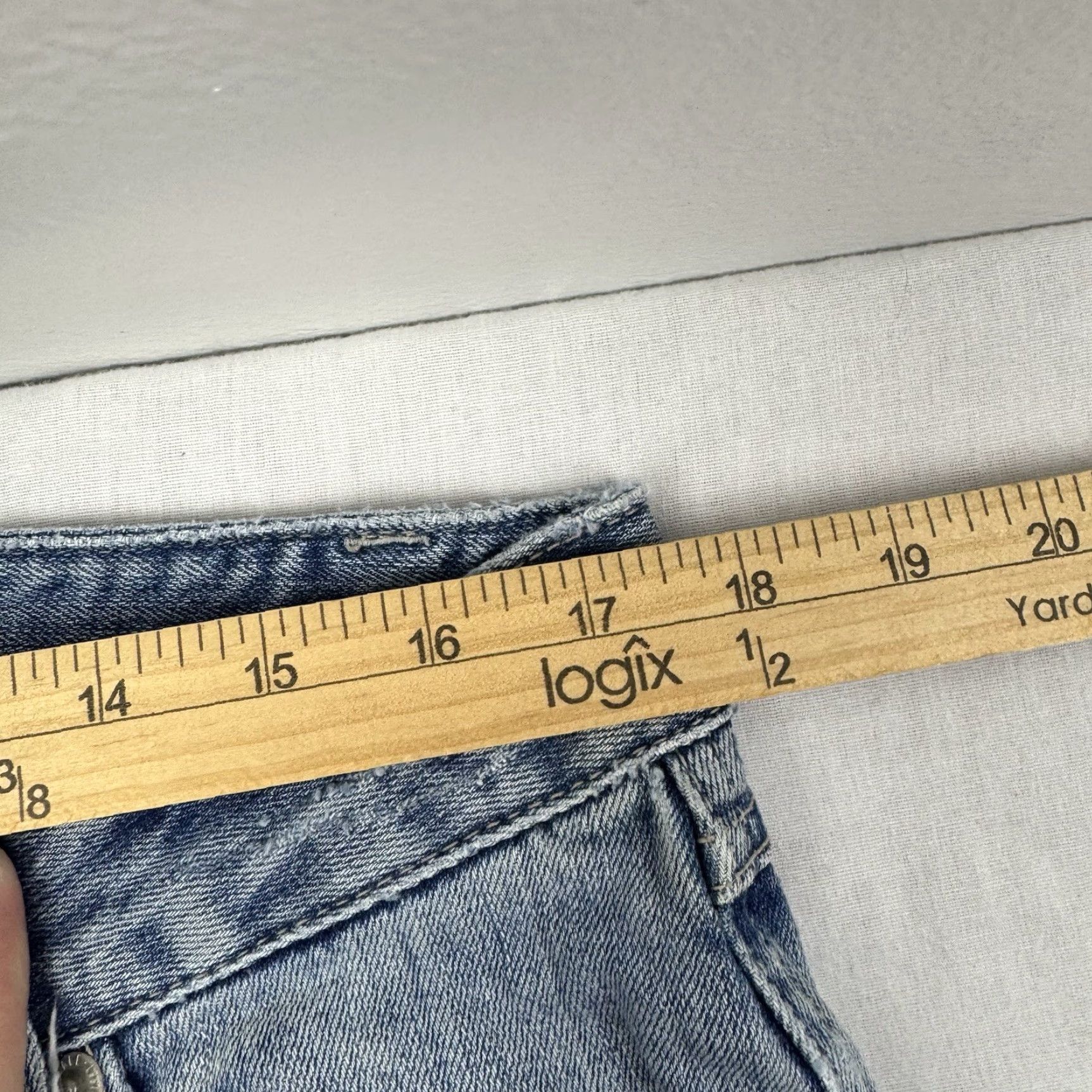 Vintage Y2K Aeropostale Skinny Jeans Womens 13/14R Hipster Punk Hippie 2000s Blue Slim Straight Vintage Jeans Womens Size 34" / US 12 / IT 48 - 7 Thumbnail