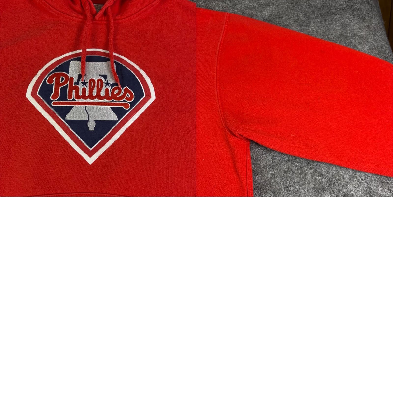MLB VINTAGE Phillies Hoodie Mens XL Red Embroidered Liberty Bell Pullover MLB Authentic Baseball Graphic Print Size US XL / EU 56 / 4 - 8 Thumbnail
