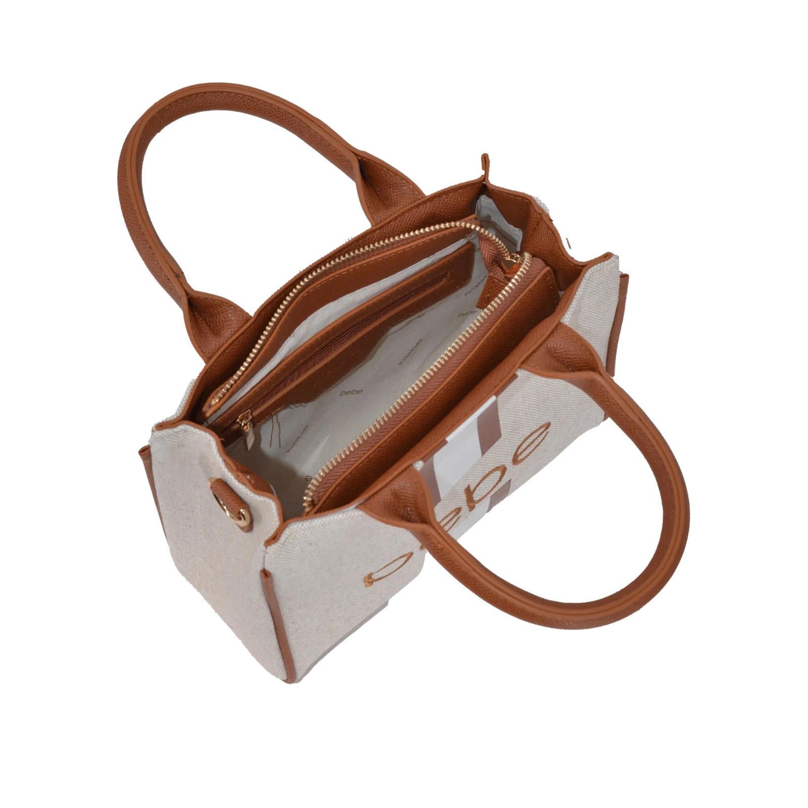United Colors Of Benetton NWT Bebe Paisley Mini Canvas hand bag - Caramel color Size ONE SIZE - 8 Thumbnail
