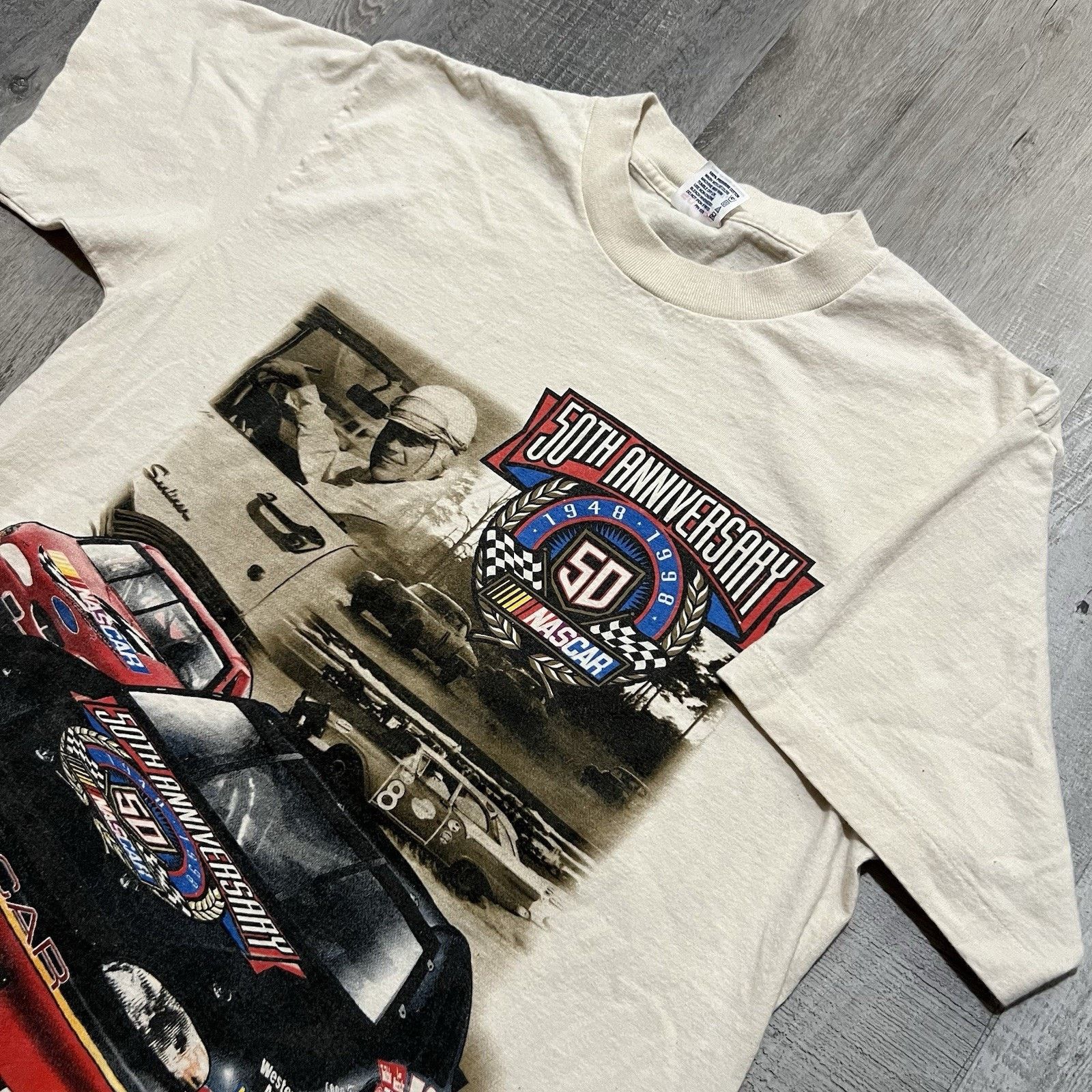 Vintage VTG 1998 NASCAR 50th Anniversary Tour T-Shirt Racing USA L Size US L / EU 52-54 / 3 - 3 Thumbnail