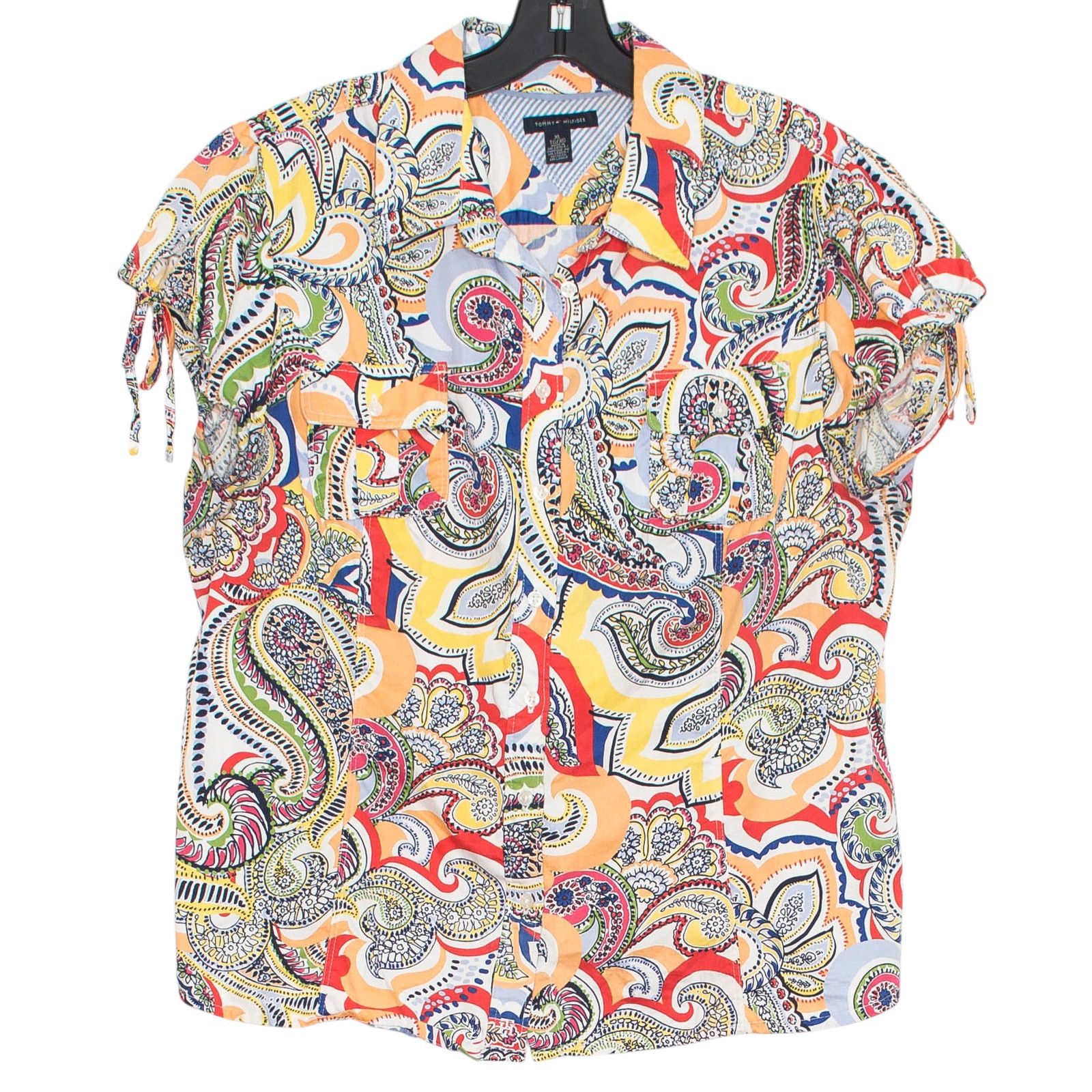 Tommy Hilfiger Tommy Hilfiger Paisley Button Up Top XL Resort Vacation Size XL / US 12-14 / IT 48-50 - 1 Thumbnail
