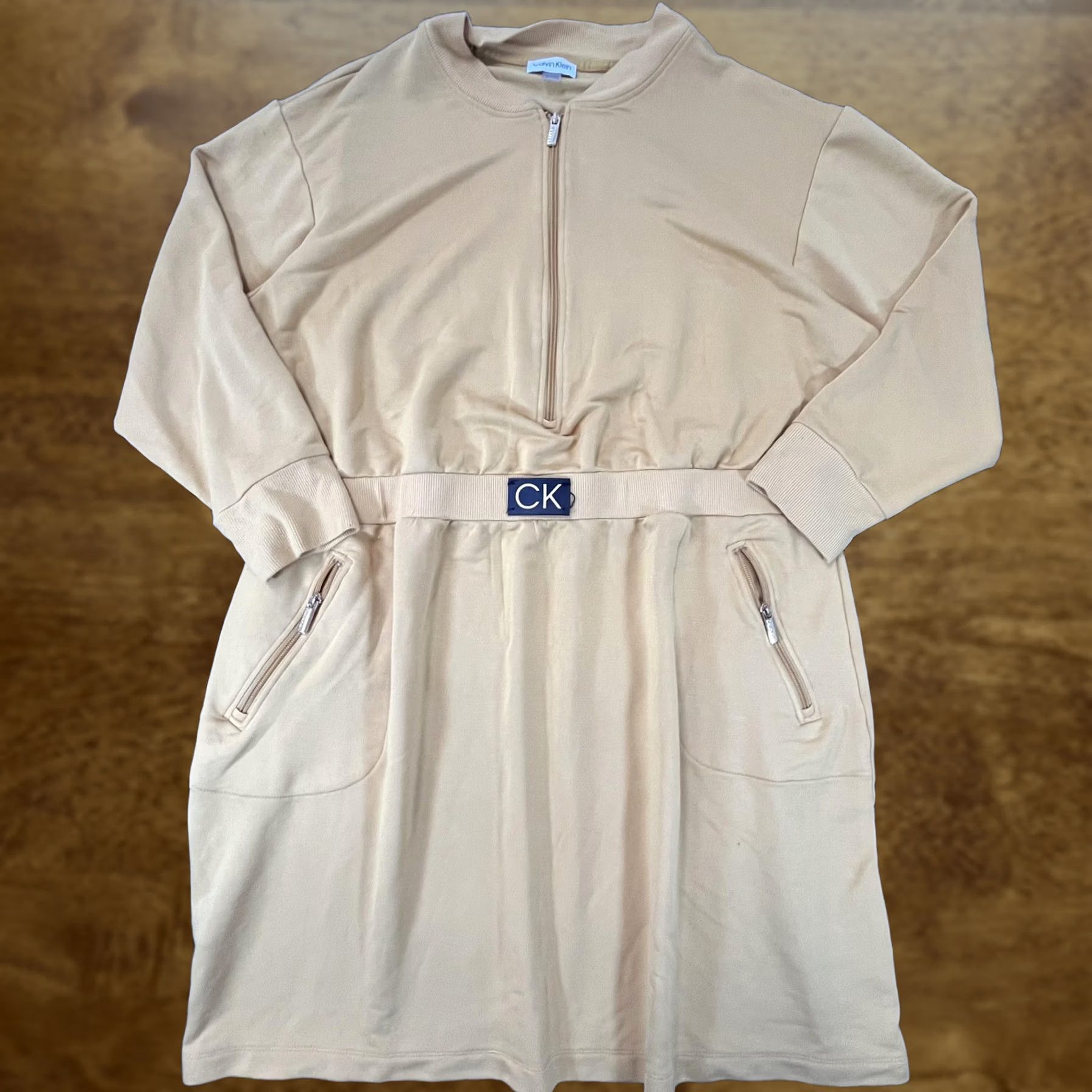 Calvin Klein Calvin Klein Womens 2XL Dress Pullover Belted Half Zip Pockets Casual CK Size XXL / US 16-18 / IT 52-54 - 1 Thumbnail
