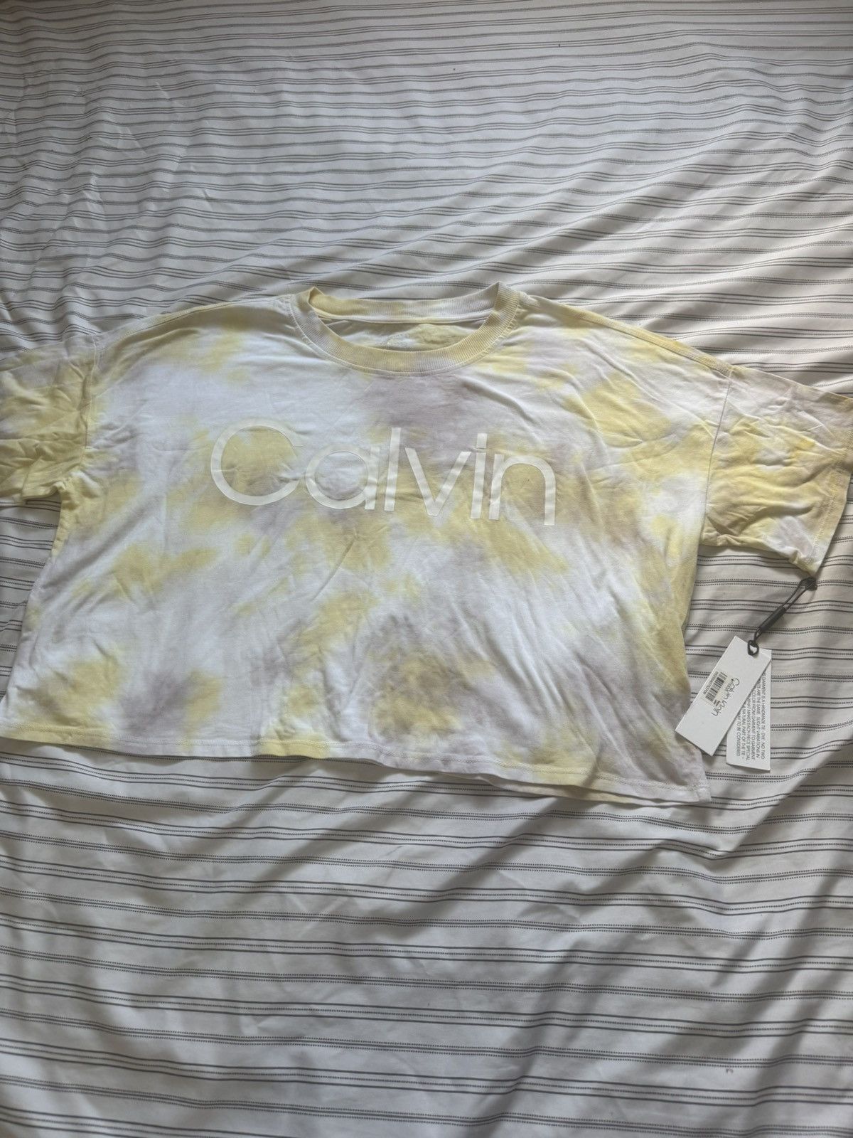 Calvin Klein Calvin Klein Women’s Cropped Tie-Dye T-Shirt NWT – Size L Size L / US 10 / IT 46 - 1 Thumbnail