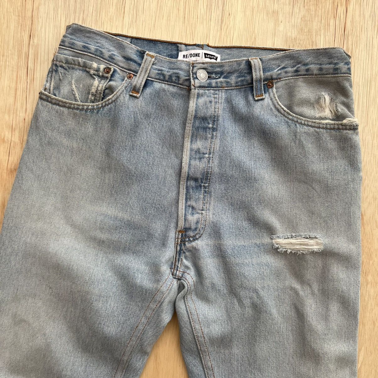 RE/DONE RE / DONE x LEVIS RECONSTRUCTED DENIM WASHED DISTRESSED Size 28" / US 6 / IT 42 - 2 Thumbnail