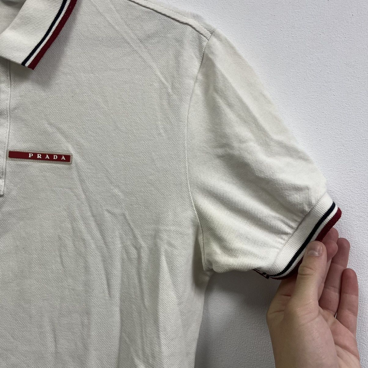 Prada Prada Polo T-Shirt Vintage Small red tab logo Size US M / EU 48-50 / 2 - 6 Thumbnail