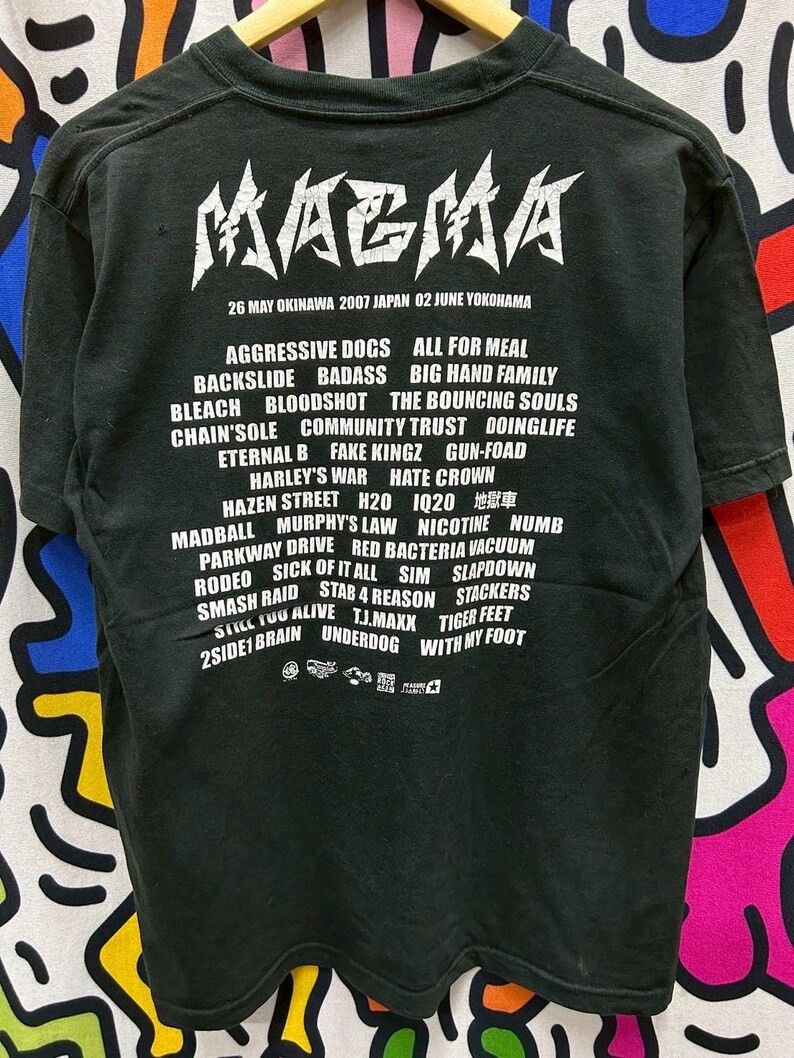 Vintage Vintage 2000s Magma Punk - H2O, Sick of it all tshirt size M Size US M / EU 48-50 / 2 - 3 Thumbnail