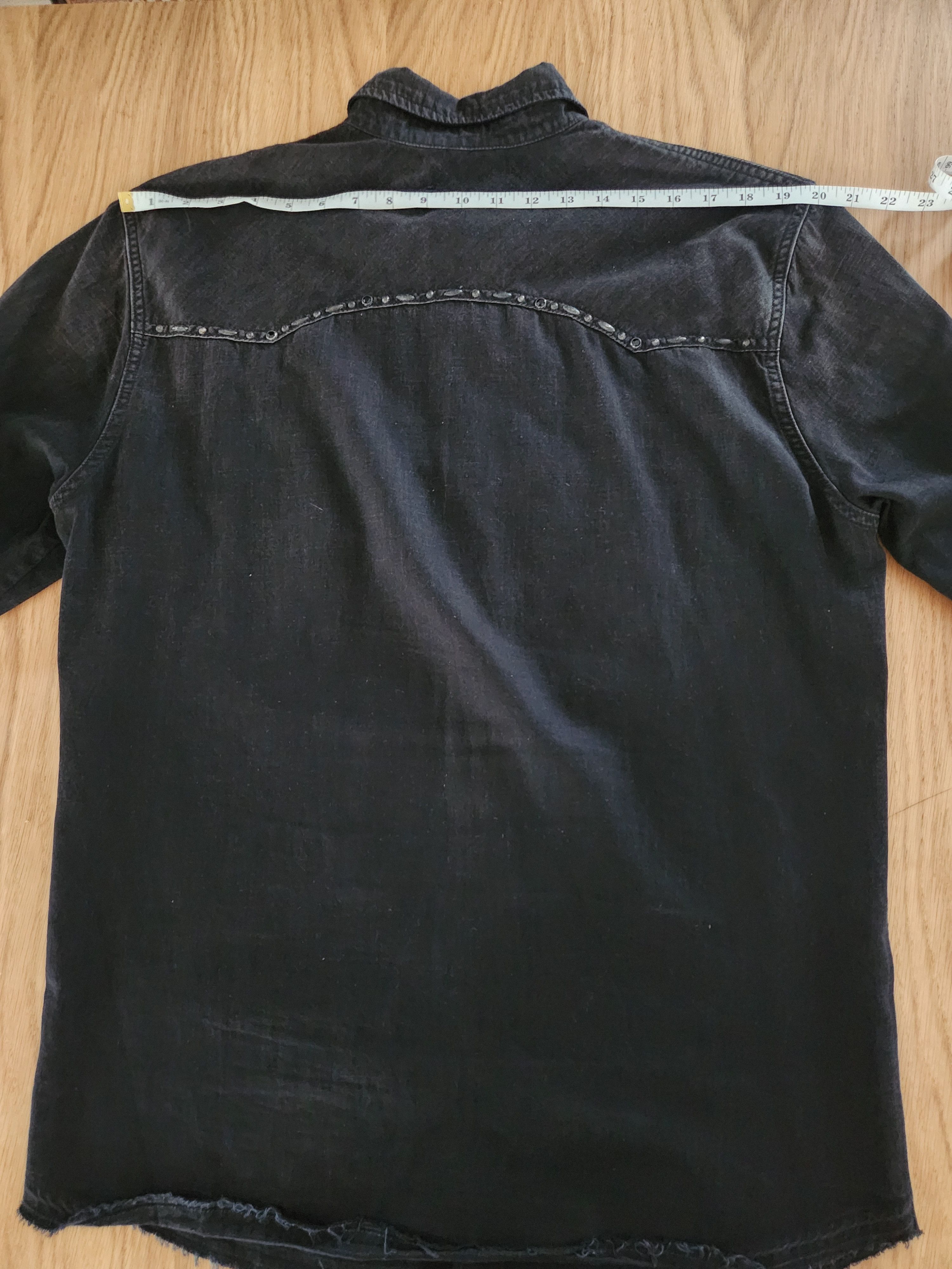 Amiri Amiri Rough Studded Denim Button Down Shirt Size US XL / EU 56 / 4 - 10 Thumbnail