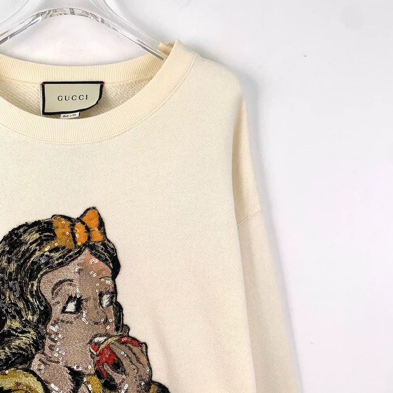 Gucci Gucci Beige princess sequin cotton round-neck long-sleeved Size M / US 6-8 / IT 42-44 - 3 Thumbnail