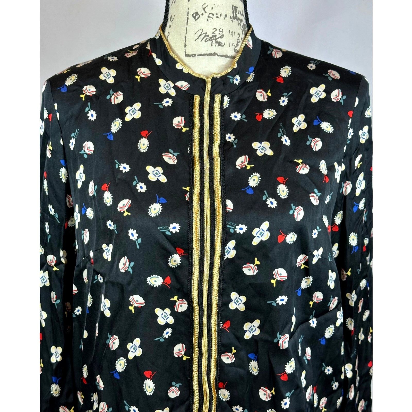 Zadig & Voltaire Zadig & Voltaire Vendrix Floral-Print Open-Front Jacket 38M Size M / US 6-8 / IT 42-44 - 11 Thumbnail