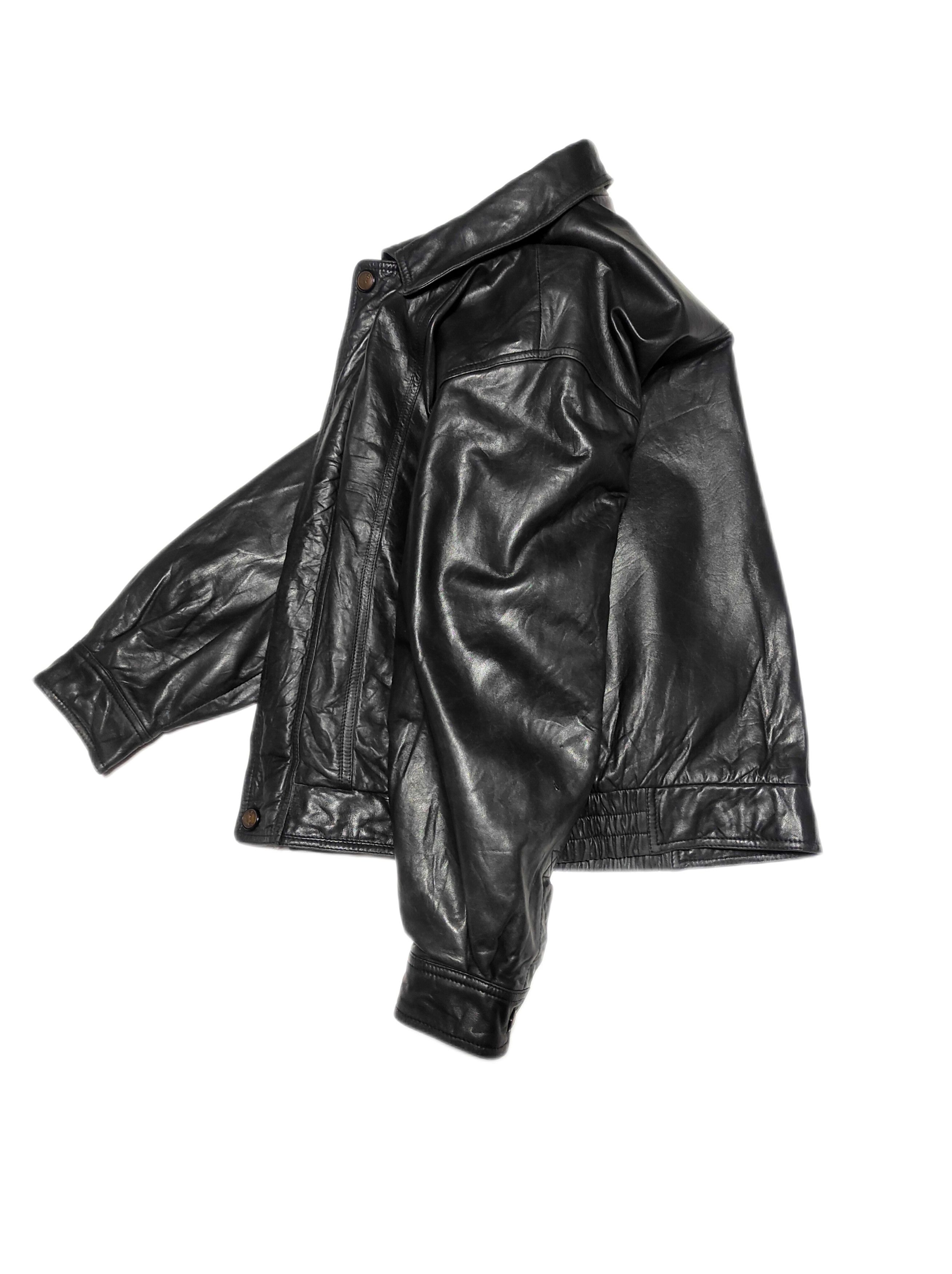 Yves Saint Laurent Rare! Beautiful Yves Saint Laurent Bomber Leather Jacket Size US L / EU 52-54 / 3 - 8 Thumbnail