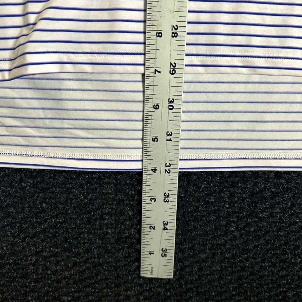 Vintage Draddy Sport Golf Polo Shirt Mens XL White Stripe Dry Fit Performance Shirt Size US XL / EU 56 / 4 - 6 Thumbnail