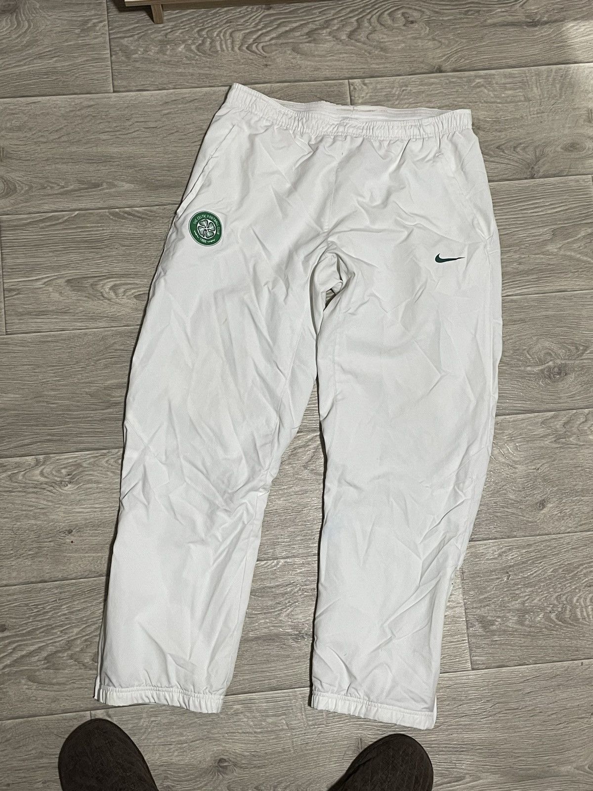 Nike × Vintage Nike Celtic Vintage White Track Pants Drill Swoosh Size US 32 / EU 48 - 1 Thumbnail