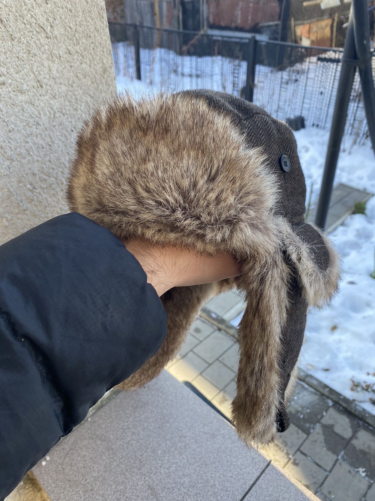 Hysteric Glamour × Vintage Crazy Y2k Mohair Fuzzy Hat Ushanka Punk Winter Size ONE SIZE - 4 Thumbnail