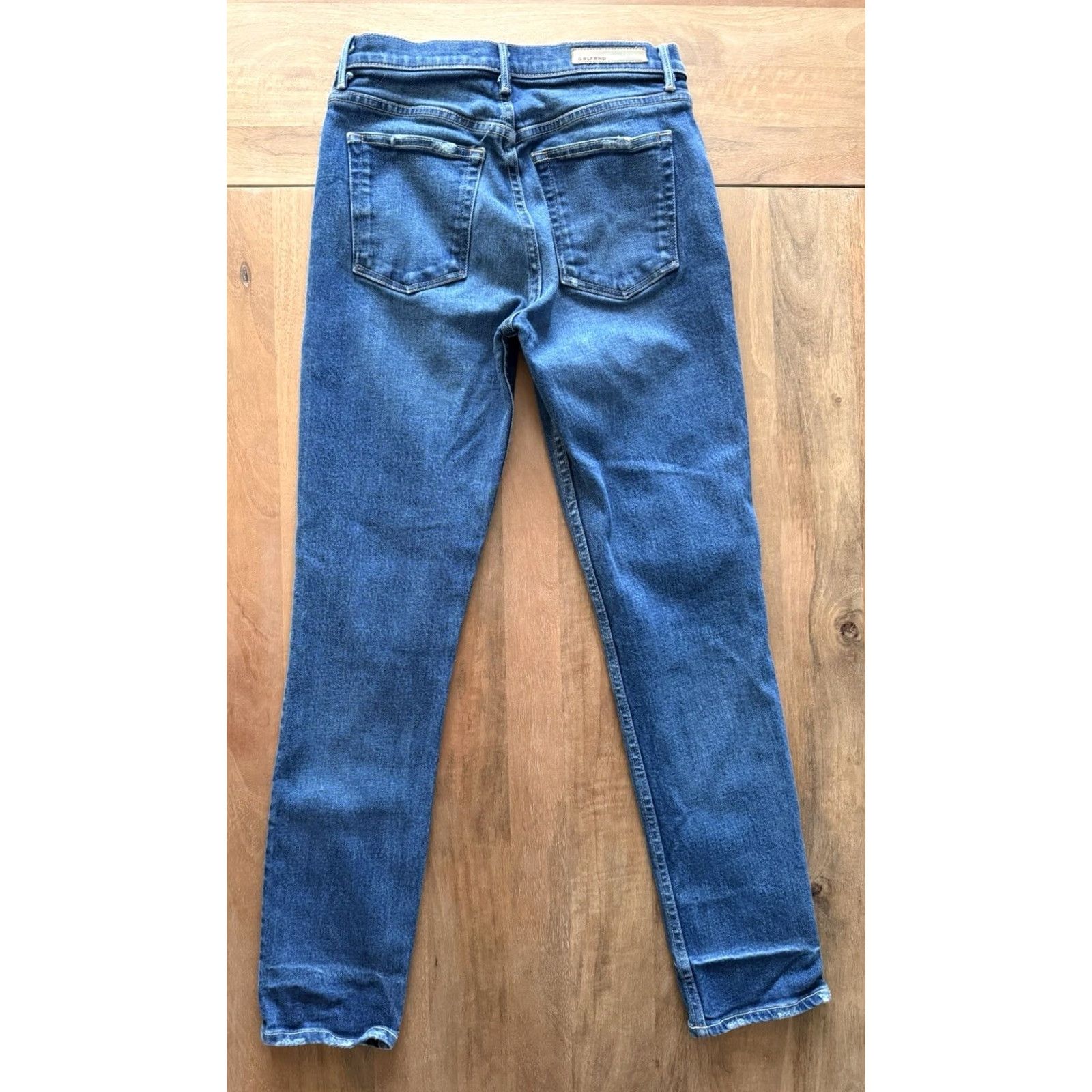 GRLFRND Grlfrnd Karolina Slim Fit High-Rise Jeans in Joan Jett Womens 27x28 Button Fly Jeans Size 27" / US 4 / IT 40 - 2 Thumbnail