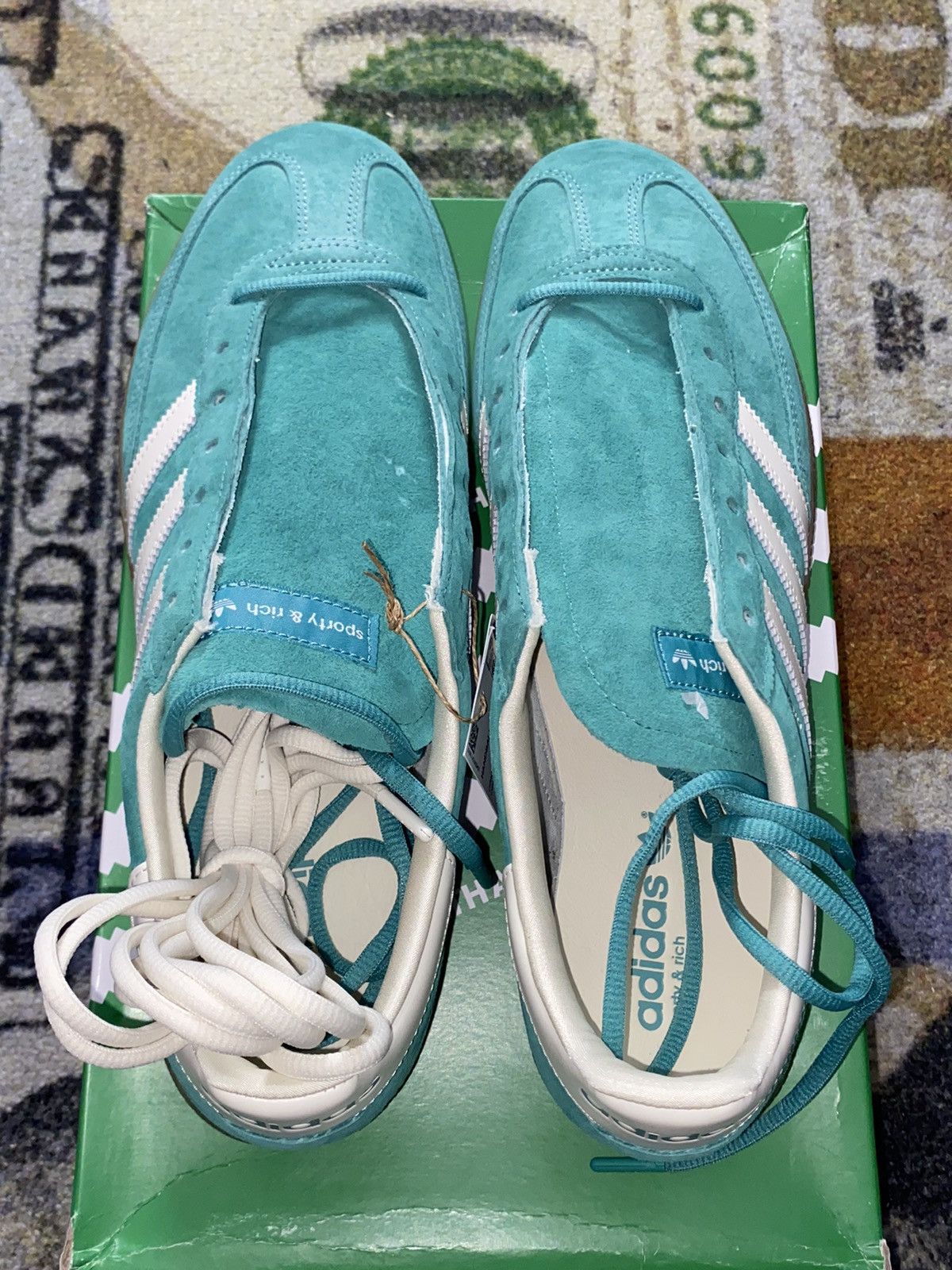 Adidas × Sporty & Rich Adidas Handball Spezial Sporty & Rich Green Size US 13 / EU 46 - 4 Thumbnail