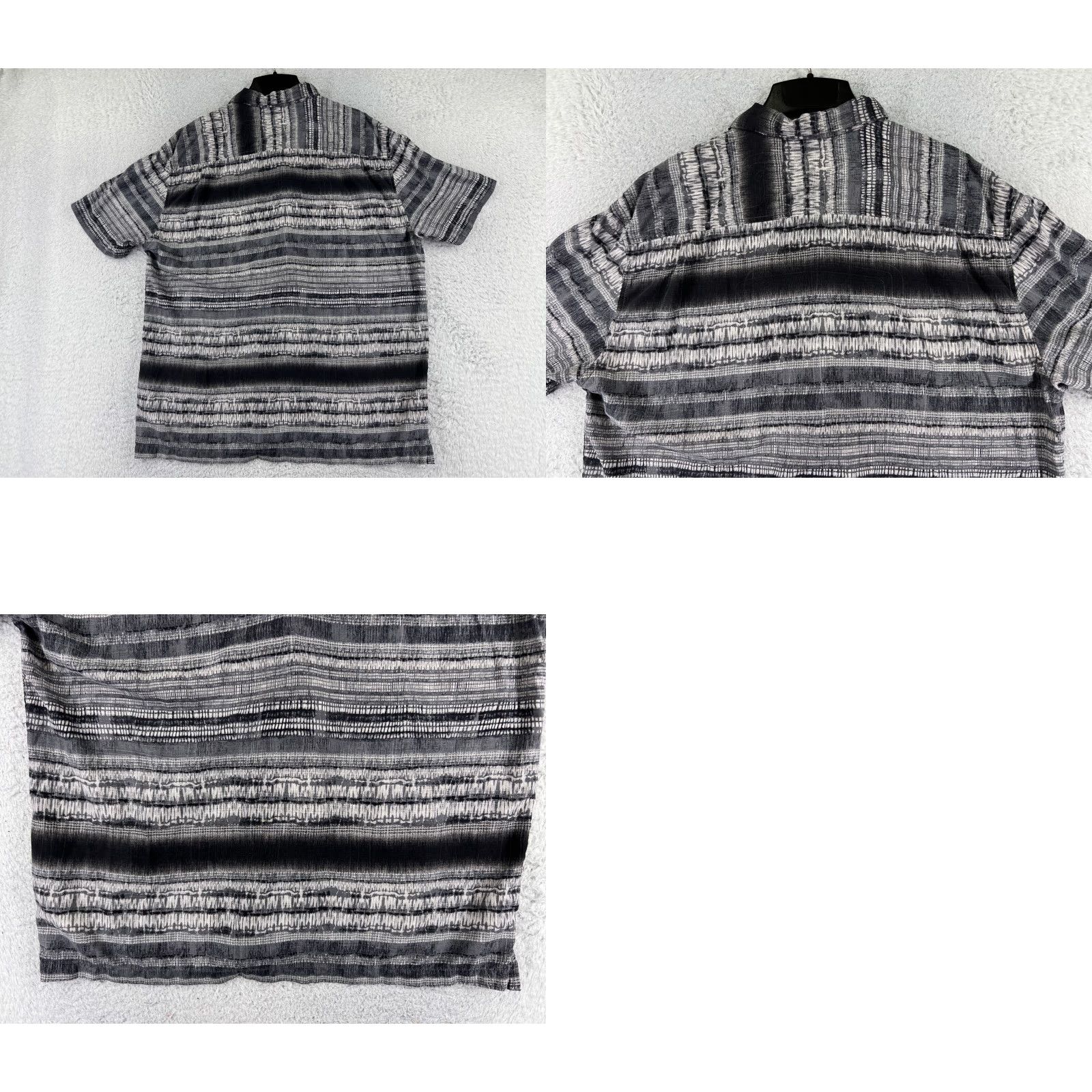 Tommy Bahama Tommy Bahama Shirt Mens Extra Large Gray Stripe Silk Button Up Hawaiian Pocket Size US XL / EU 56 / 4 - 9 Thumbnail